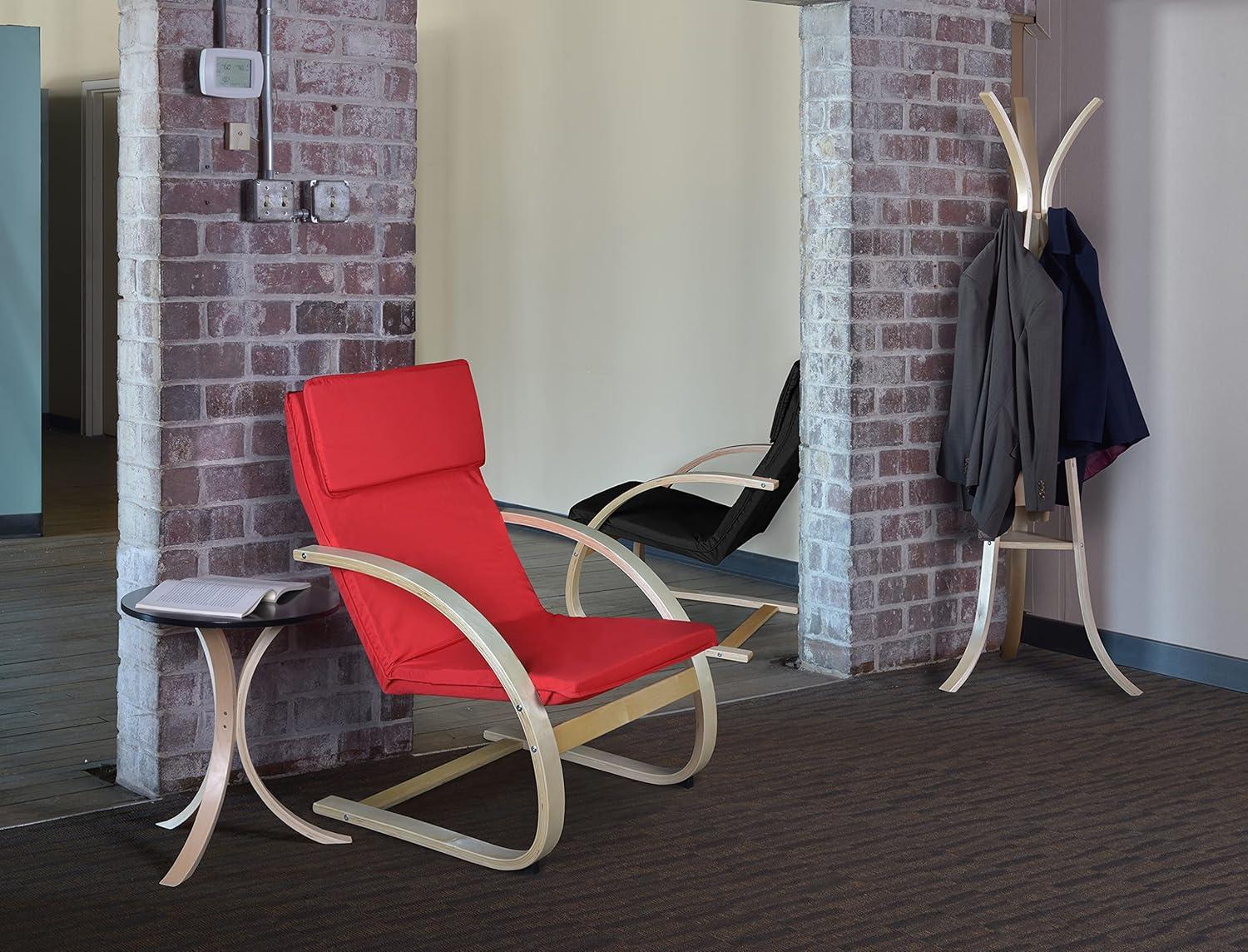 Niche Mia Bentwood Reclining, Lounge, Rocking Chair- Natural/ Red