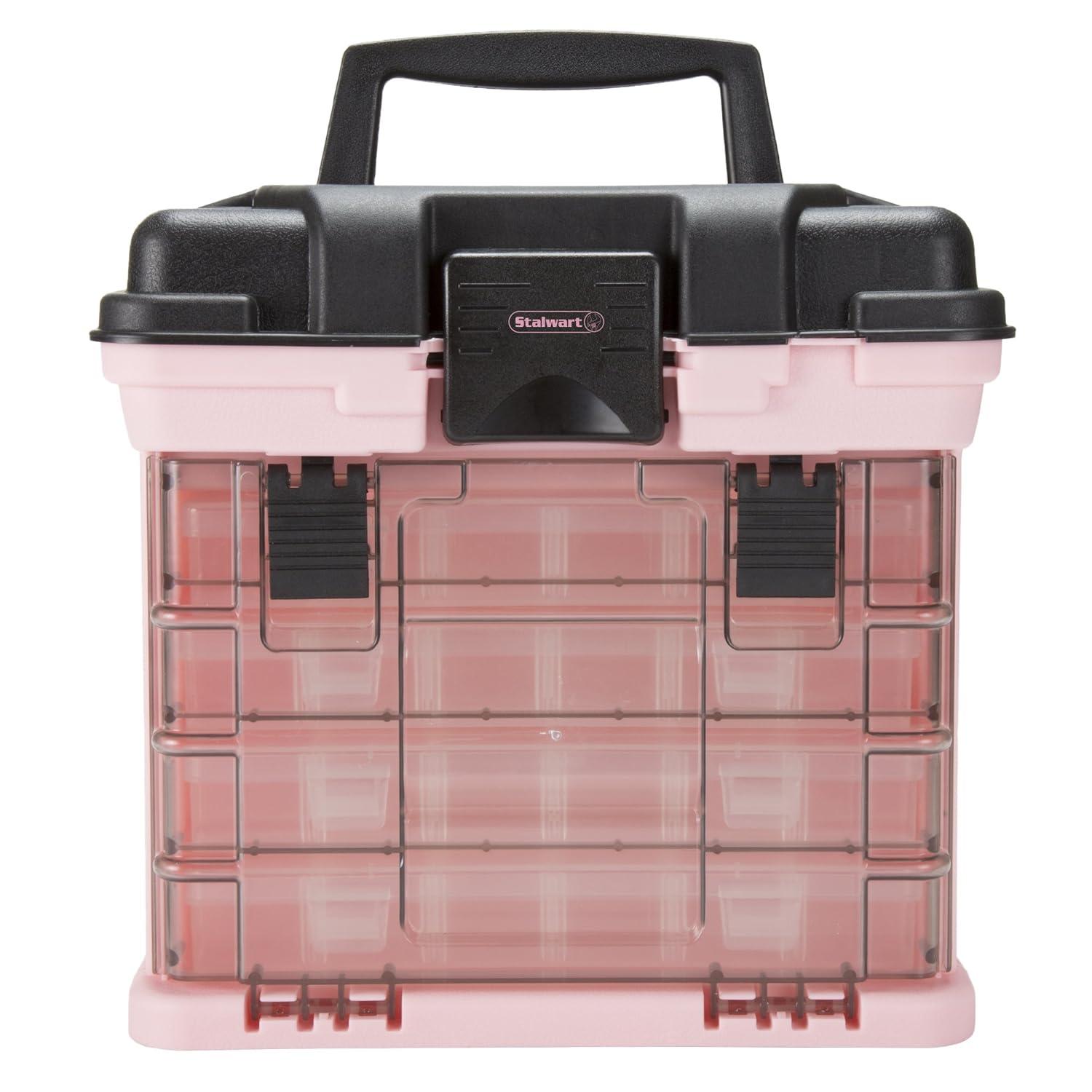 Stalwart Stalwart Portable Tool Box - Small Parts Organizer and Customizable Compartment for Hardware, Crafts