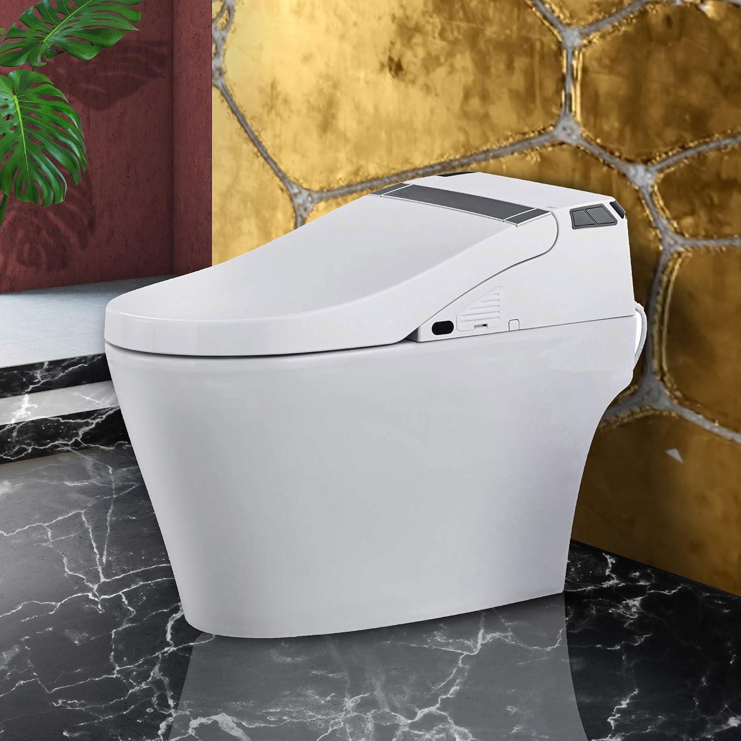 Dual-Flush Elongated Bidet Toilet (Seat Included)