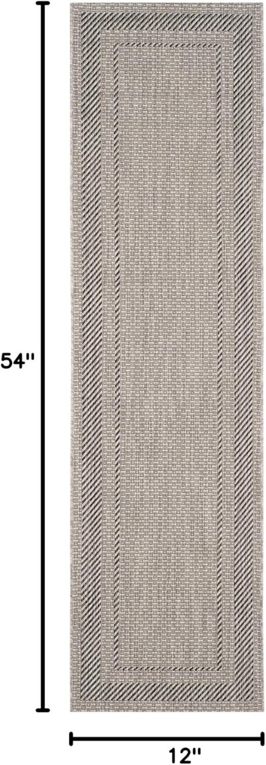 Courtyard CY8477 Power Loomed Indoor/Outdoor Area Rug - Beige/Black - 8'9"x11'9" - Safavieh.