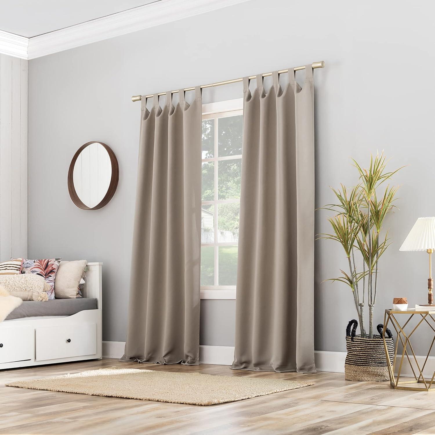 Sun Zero Blackout Kenneth Energy Saving Tab Top Curtain Panel