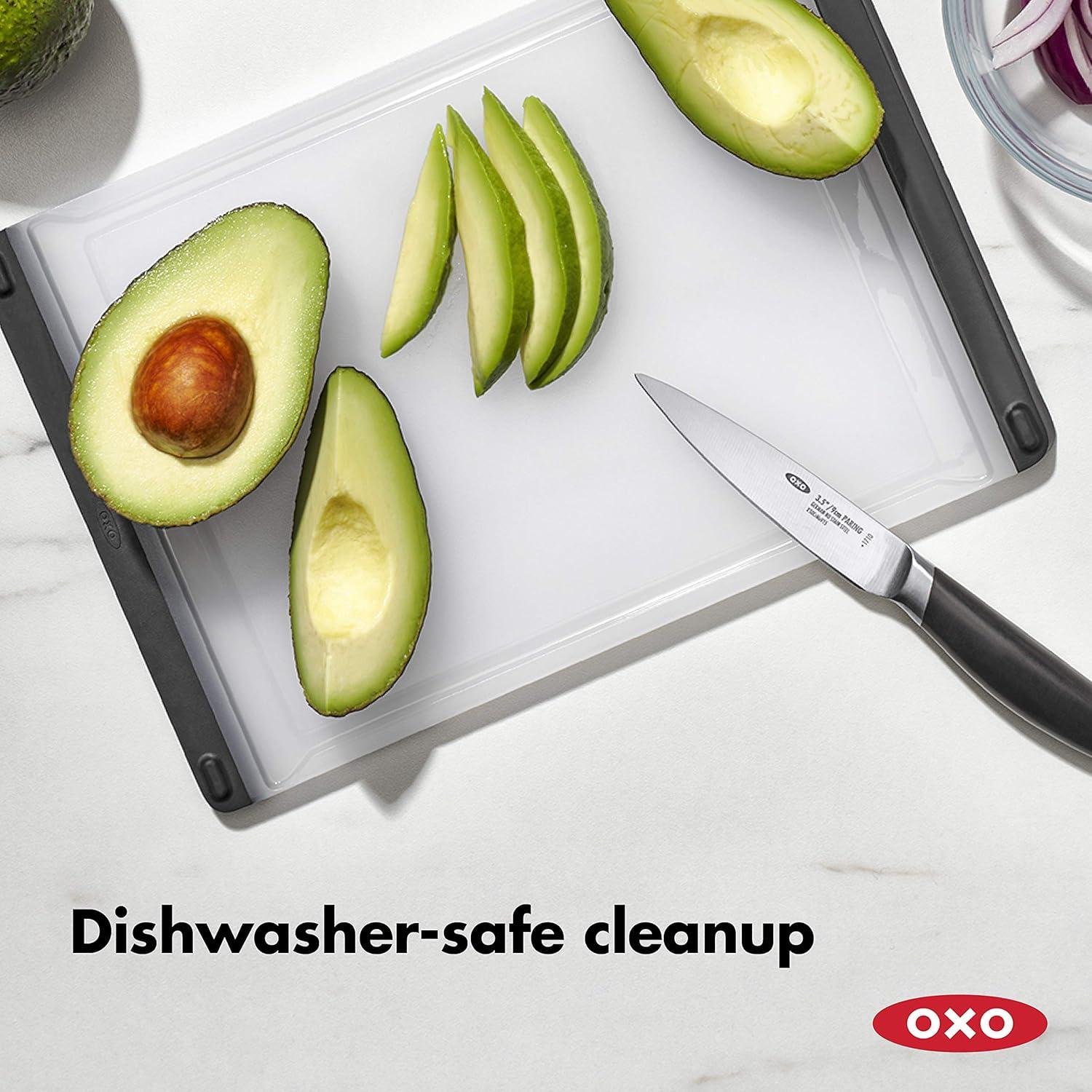 Rectangular White and Black Plastic Cutting Board