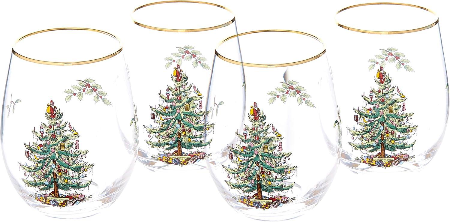 Spode Christmas Tree Wine Glasses (Set of 4)