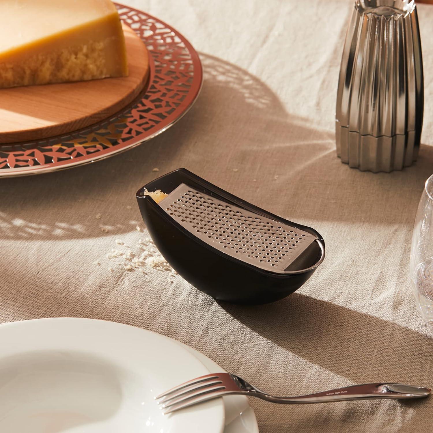 Alessi Parmenide Red Cheese Grater with Integrated Container