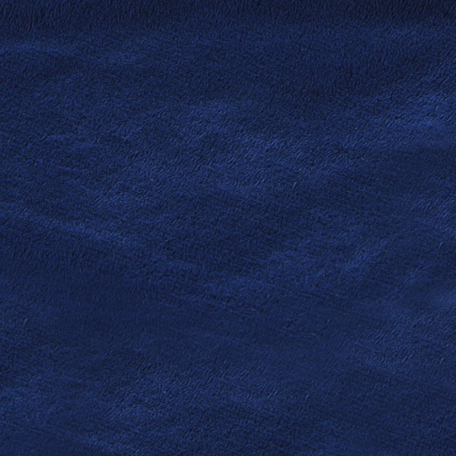 Navy Plush 15lb Weighted Blanket with Removable Cover