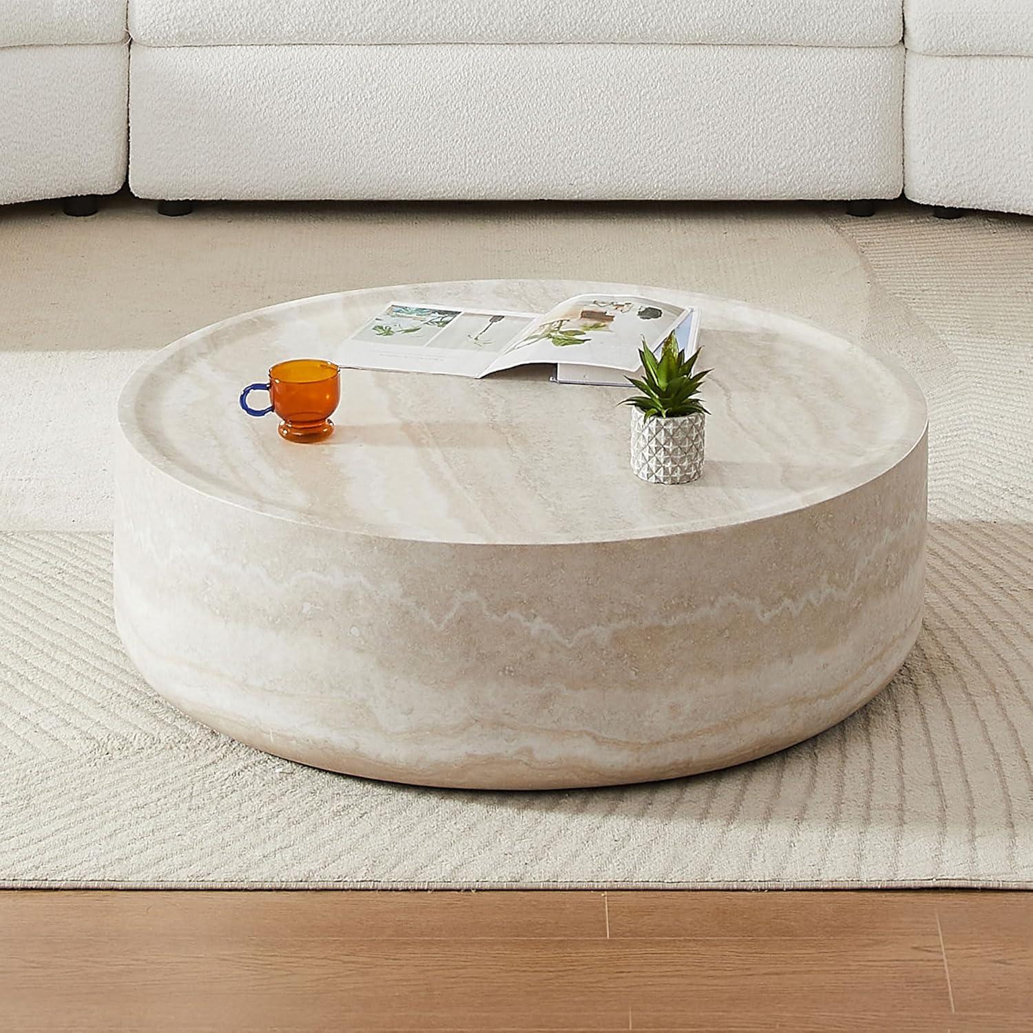 31.49" Coffee Tables For Living Room Round Tea Table