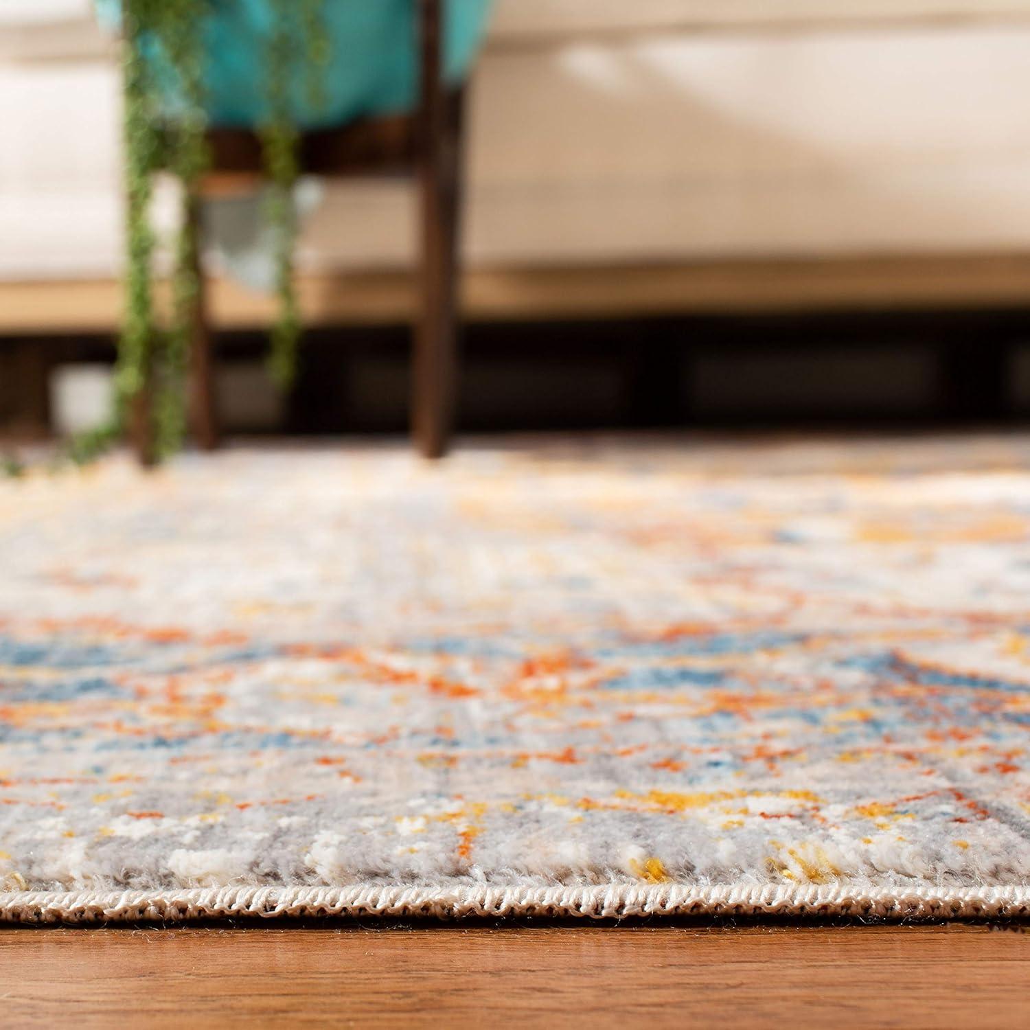 Vintage Persian VTP435 Power Loomed Indoor Runner Rug - Saffron/Cream - 2'2"x12' - Safavieh