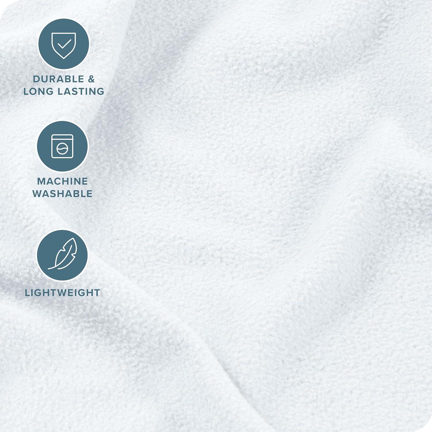 Twin XL White Polar Fleece Sheet Set by Bare Home