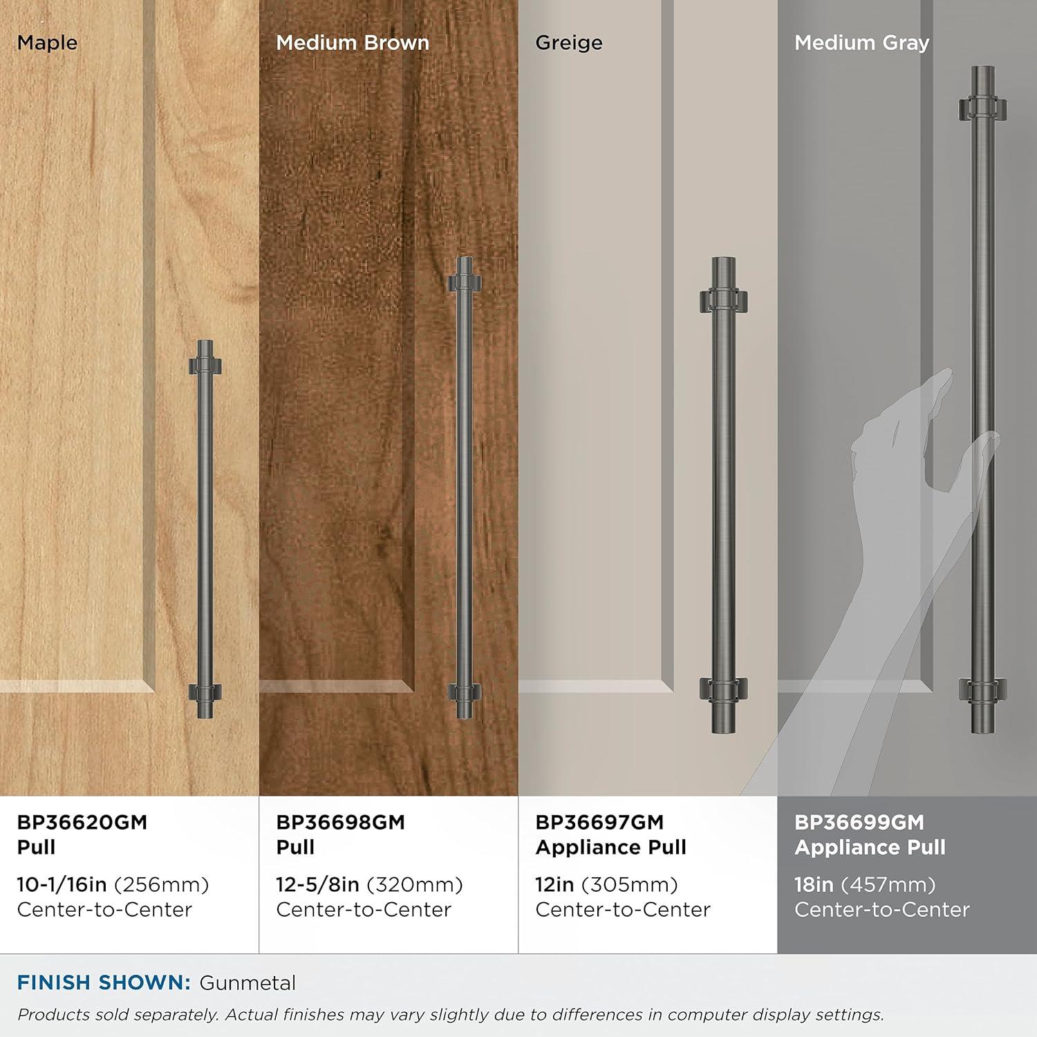 Amerock Davenport 18 inch (457mm) Center-to-Center Gunmetal Appliance Pull