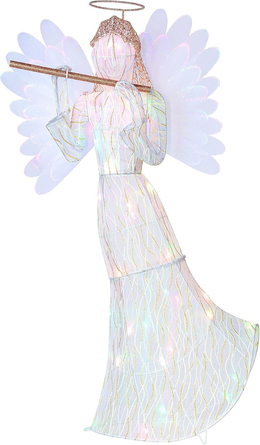 3' Outdoor Animated Fiber-Optic Angel