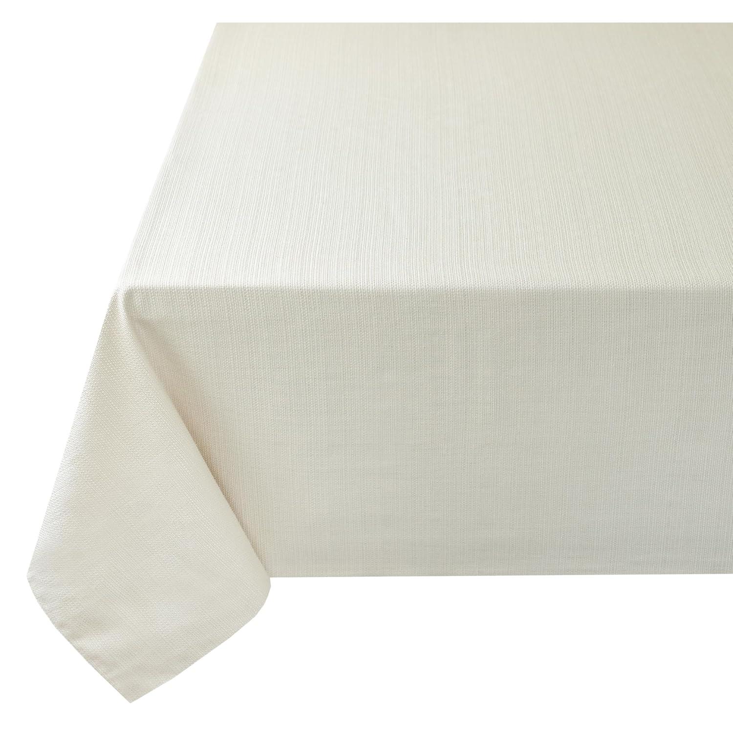 Benson Mills Textured Fabric Tablecloth (52 X 70, Flax)