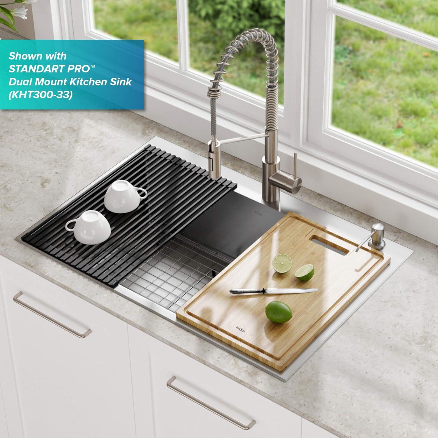 Brown Stainless Steel Foldable Over-Sink Drying Rack