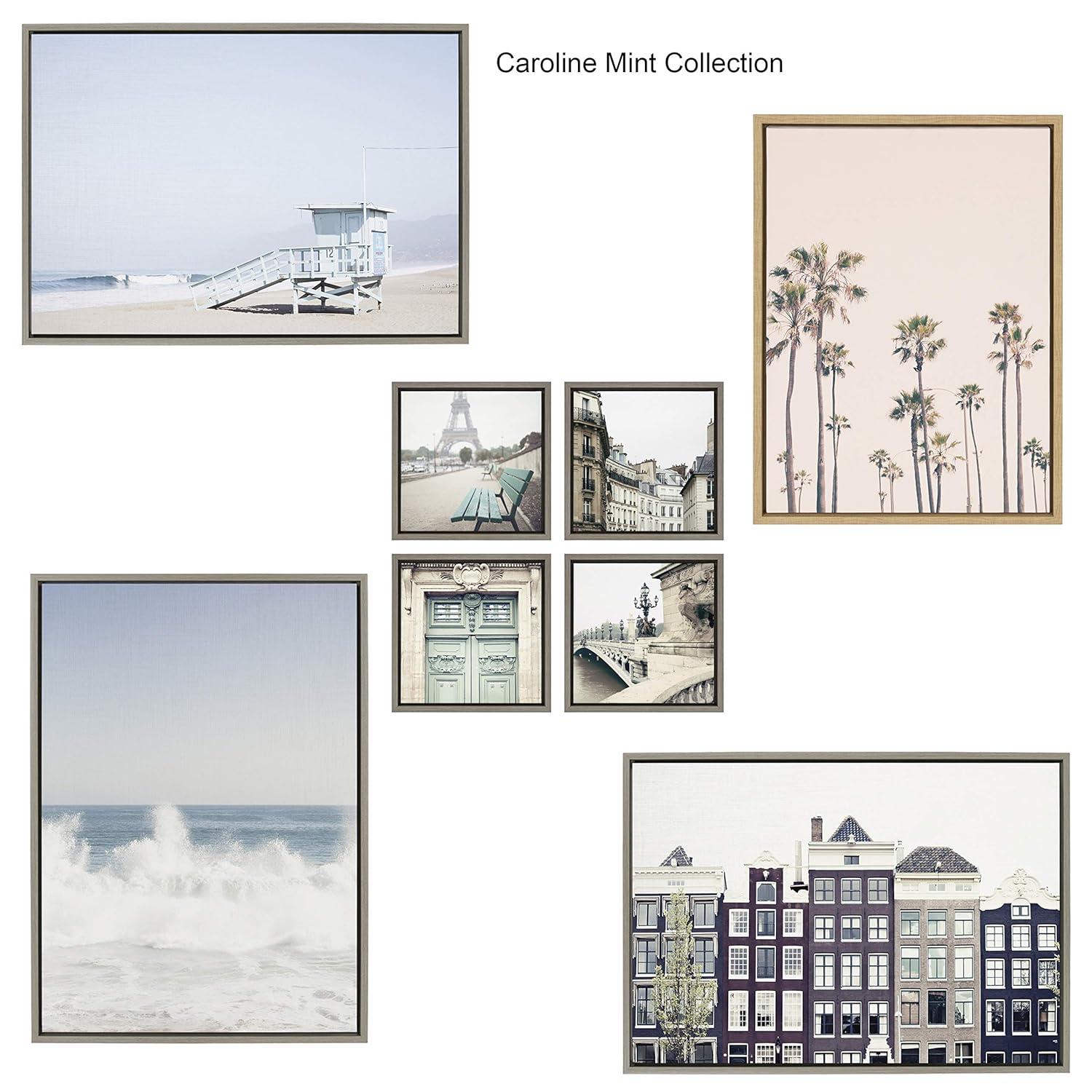 Kate & Laurel All Things Decor 18"x24" Sylvie Pink Palm Tree Paradise Framed Wall Art by Caroline Mint