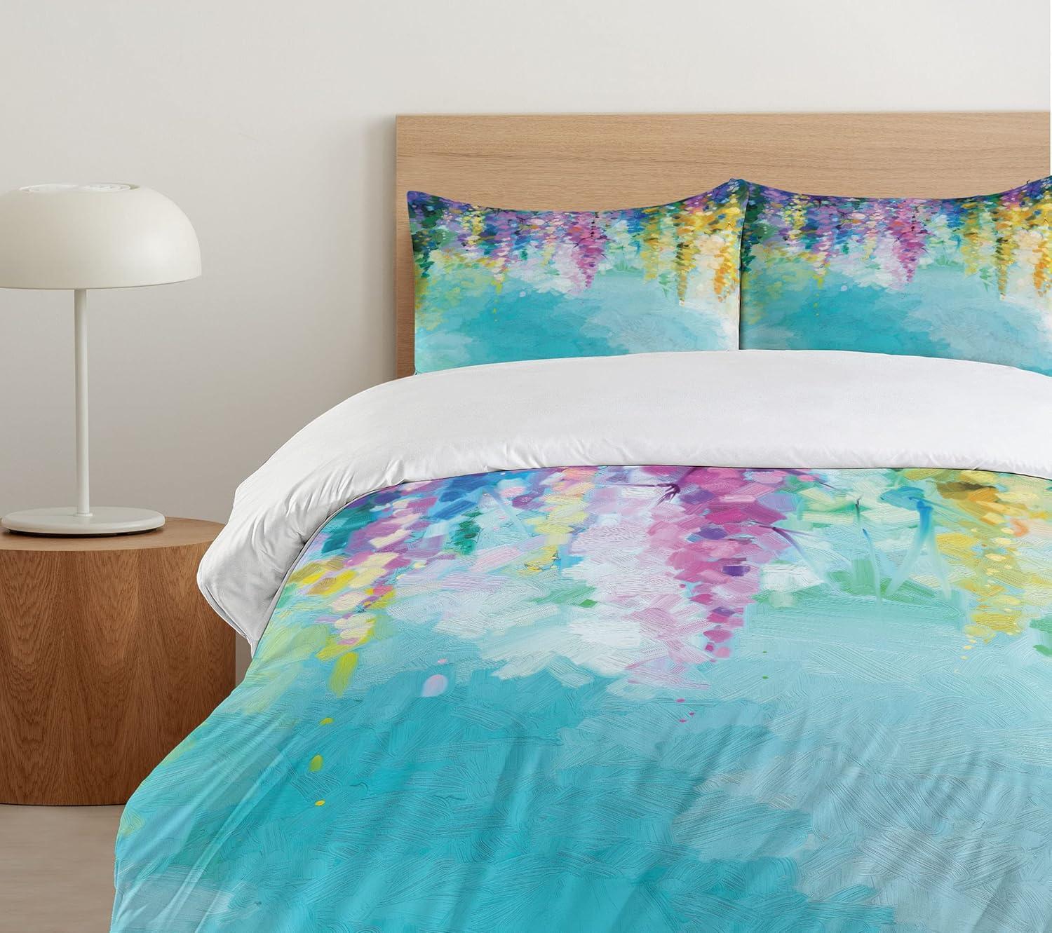 Watercolor Flower Home Modern & Contemporary Abstract Duvet Cover Set