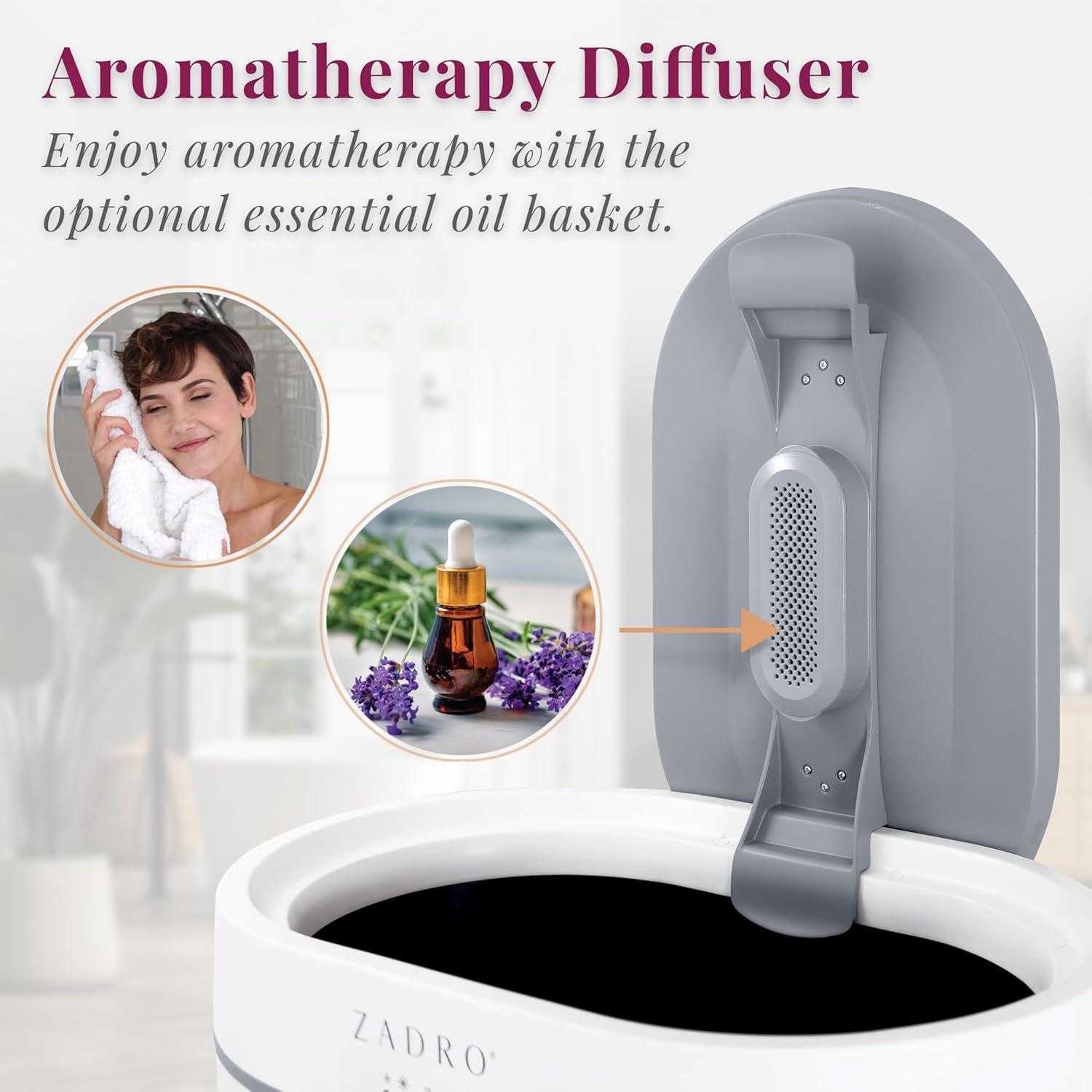 Zadro Fluted Aromatherapy Towel Warmer with Diffuser