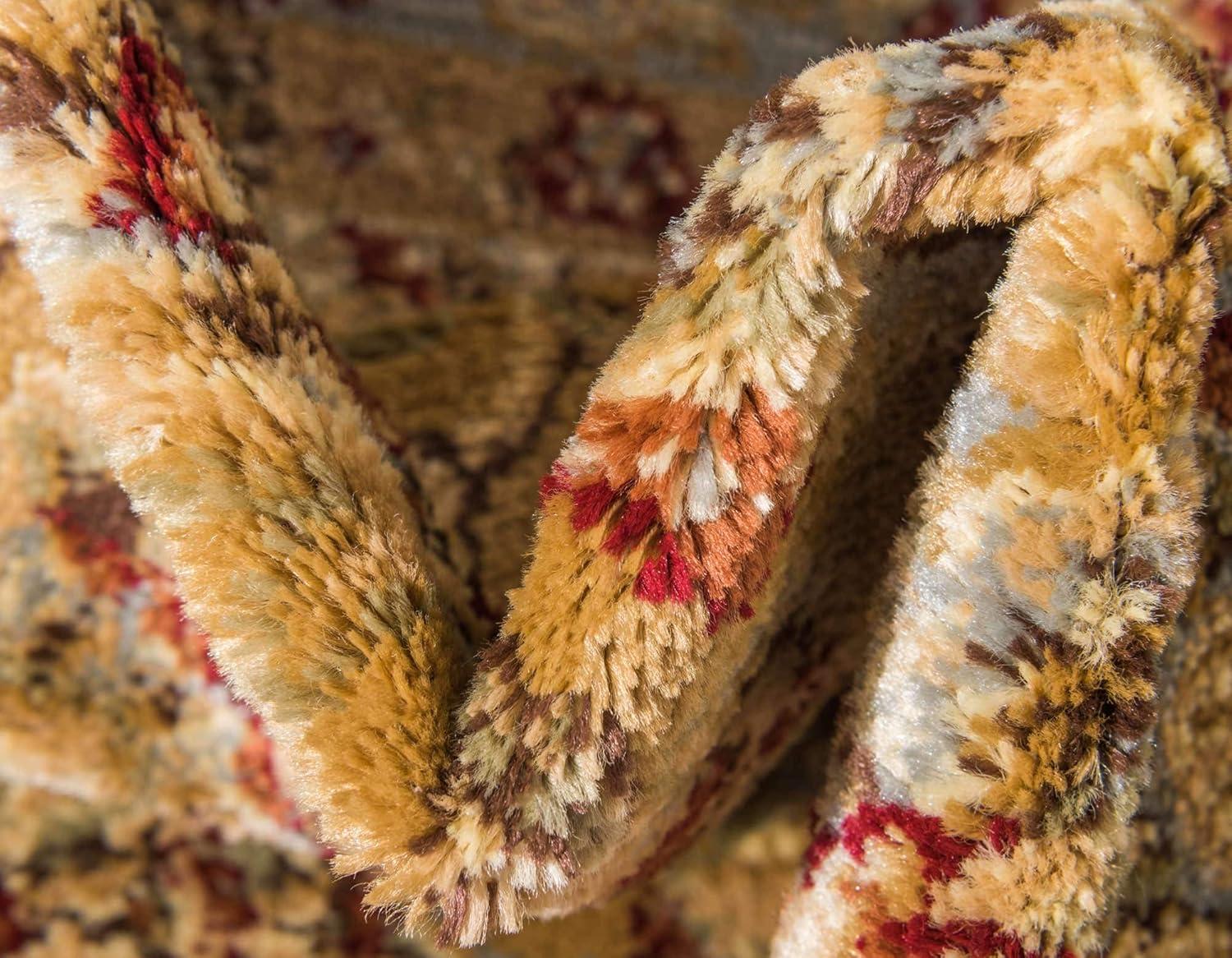 Unique Loom 3' 3 x 5' 3 Dark Yellow Voyage Asheville Area Rug