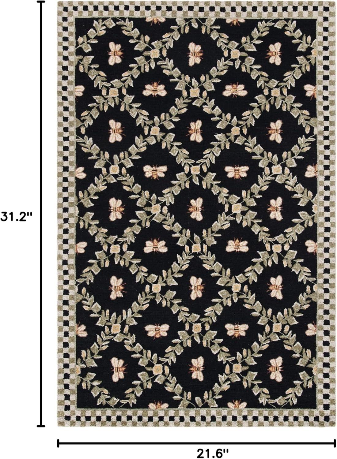 Chelsea HK55 Hand Hooked Accent Rug - Ivory/Rose - 1'8"x2'6" - Safavieh.