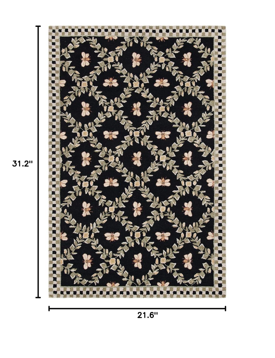 Chelsea HK55 Hand Hooked Accent Rug - Ivory/Rose - 1'8"x2'6" - Safavieh