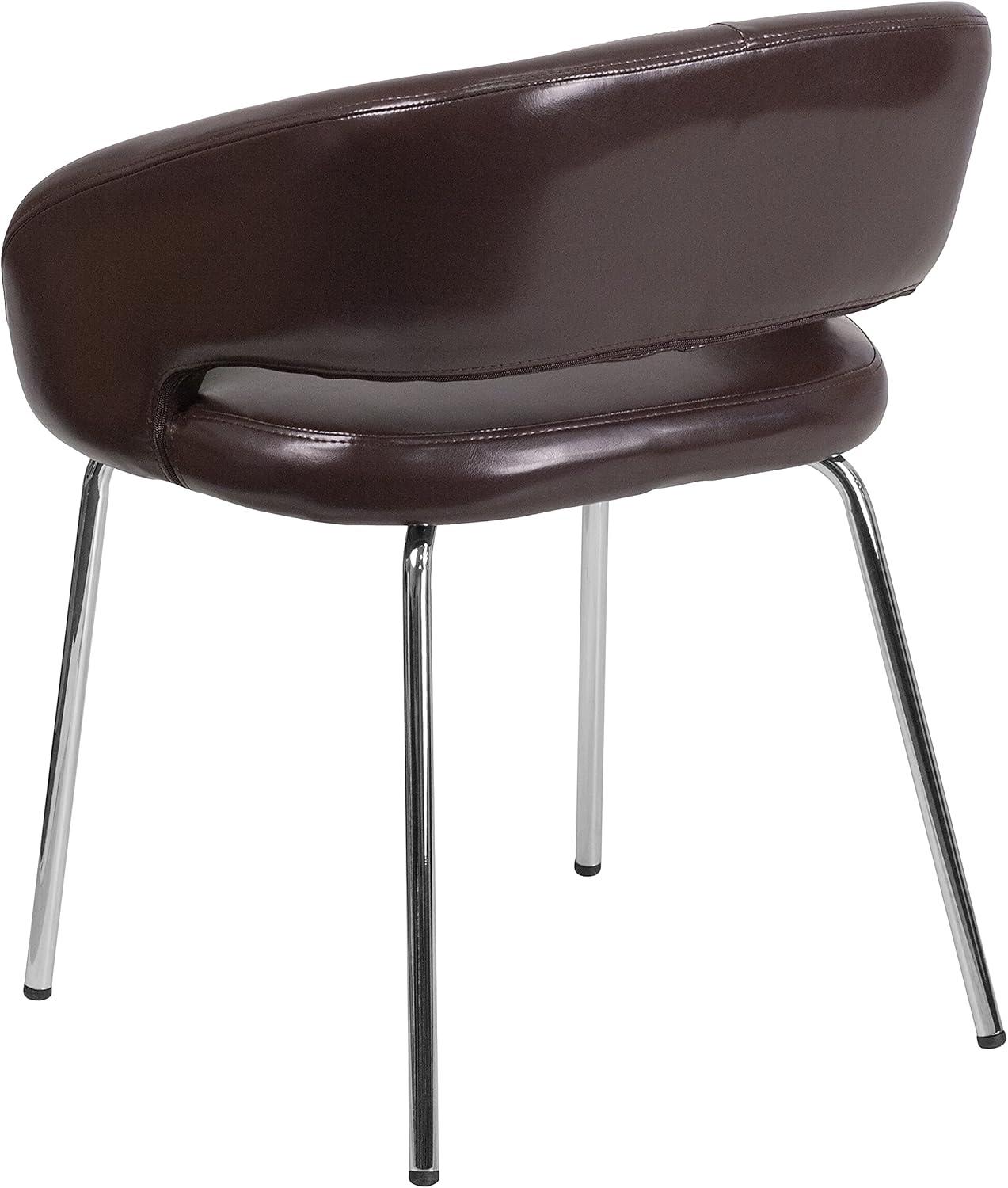 Flash Furniture Fusion Series Contemporary LeatherSoft Side Reception Chair with Chrome Legs