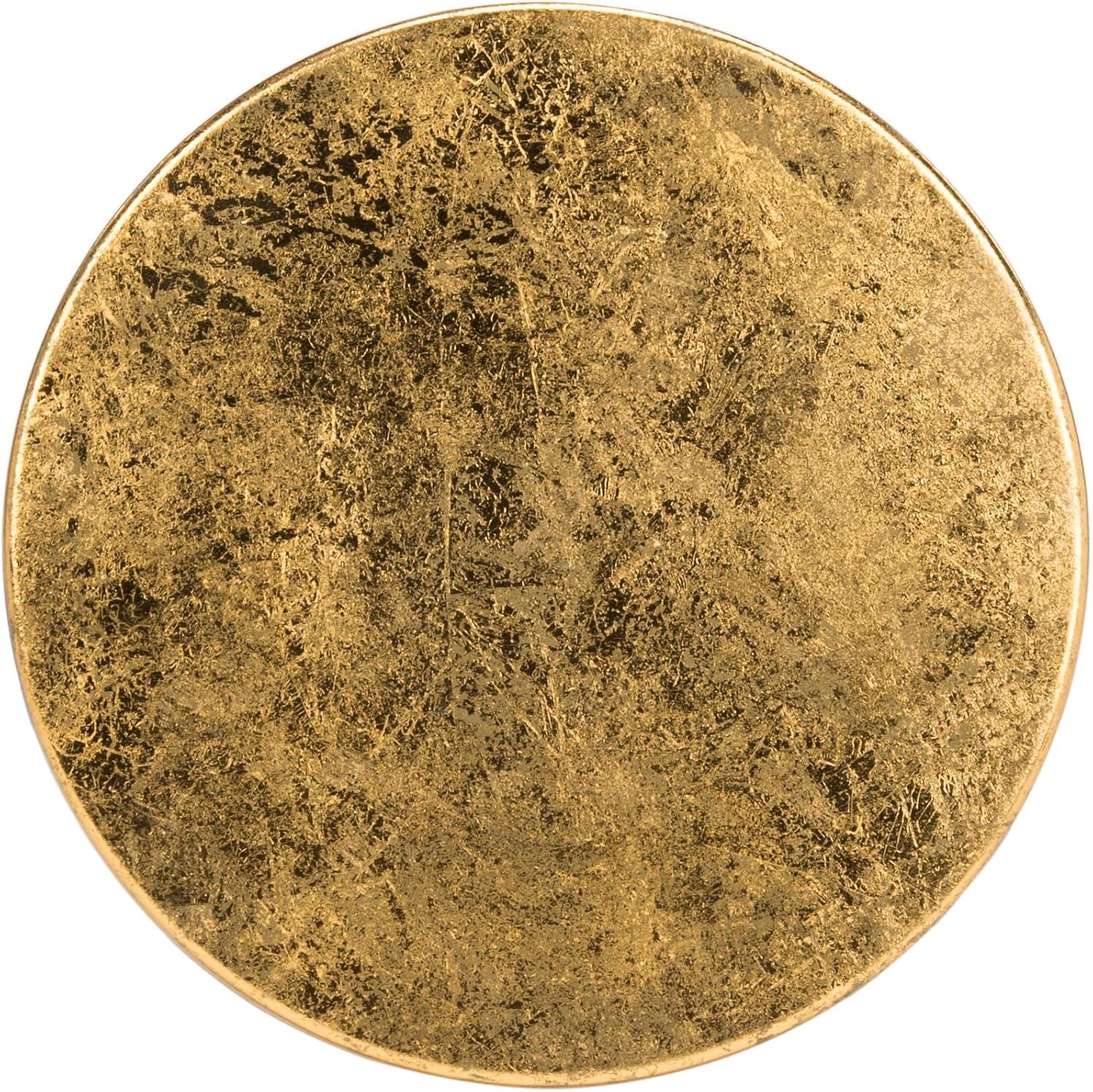 SAFAVIEH Hester Mid-Century Retro Round Top Bar Stool, Black/Gold