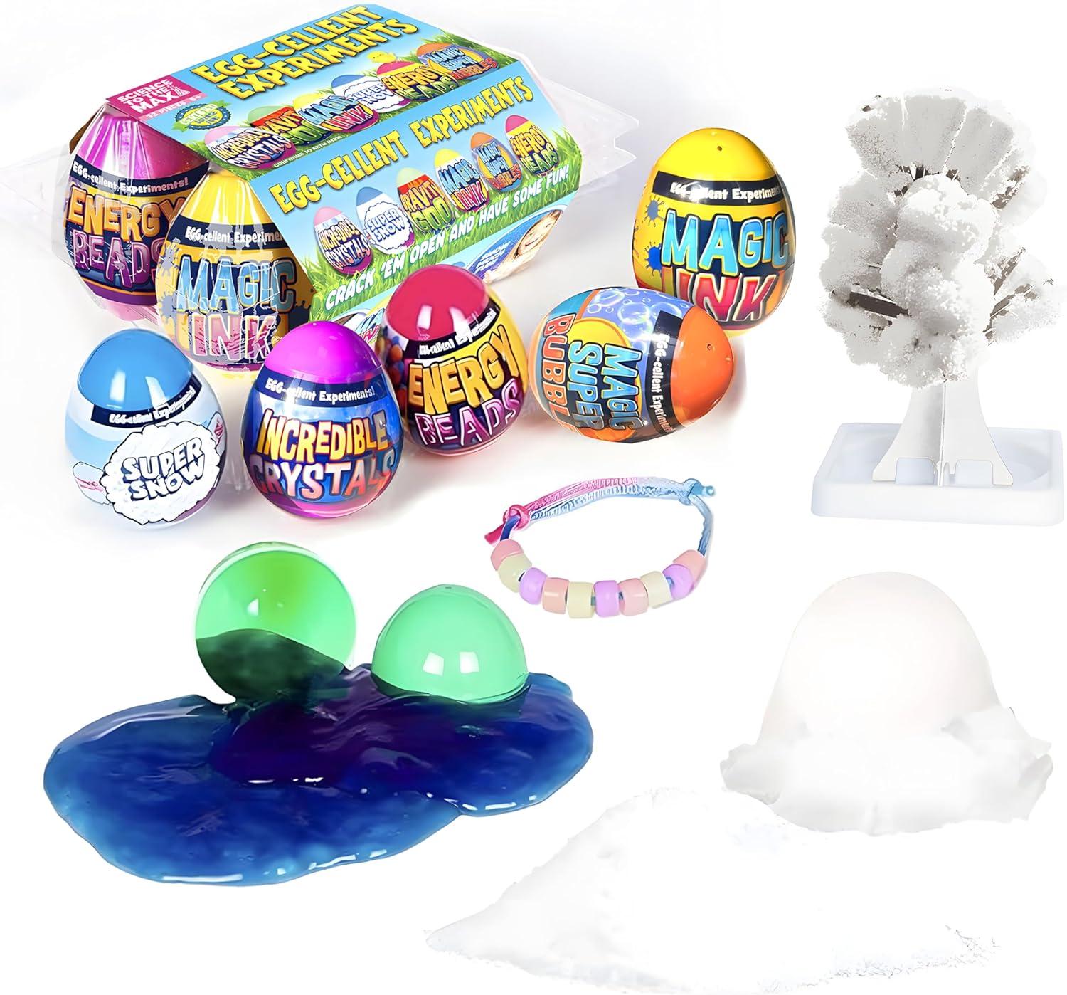 Be Amazing! Toys Egg-Cellent Experiment - 6 Pack Science Experiments for Children- Egg-Shaped Activity Kit for Boys and Girls - Easter Party Favor or Basket Stuffer - STEM for Kids 8+