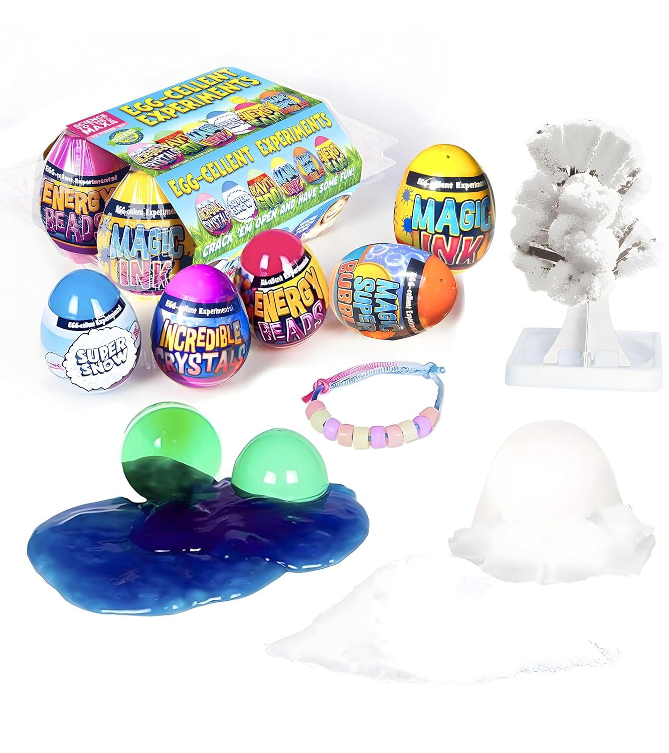 Be Amazing! Toys Egg-Cellent Experiment - 6 Pack Science Experiments for Children- Egg-Shaped Activity Kit for Boys and Girls - Easter Party Favor or Basket Stuffer - STEM for Kids 8+
