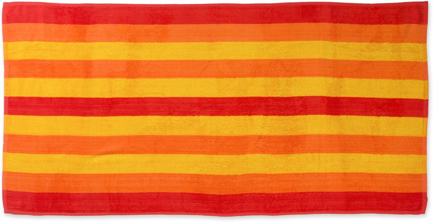 DII Cabana Orange Stripe Beach Towel