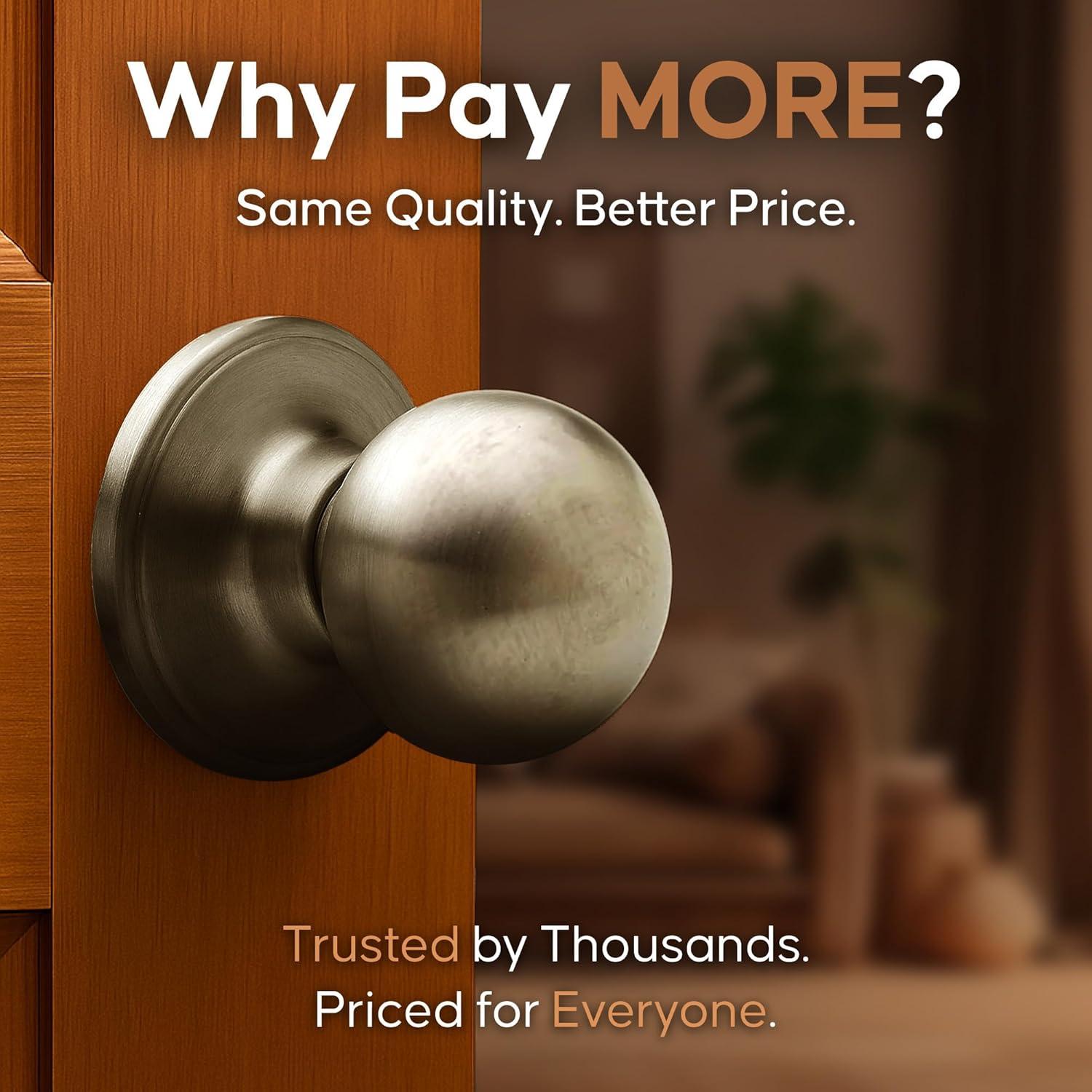 Ball Passage Door Knob with Round Rosette