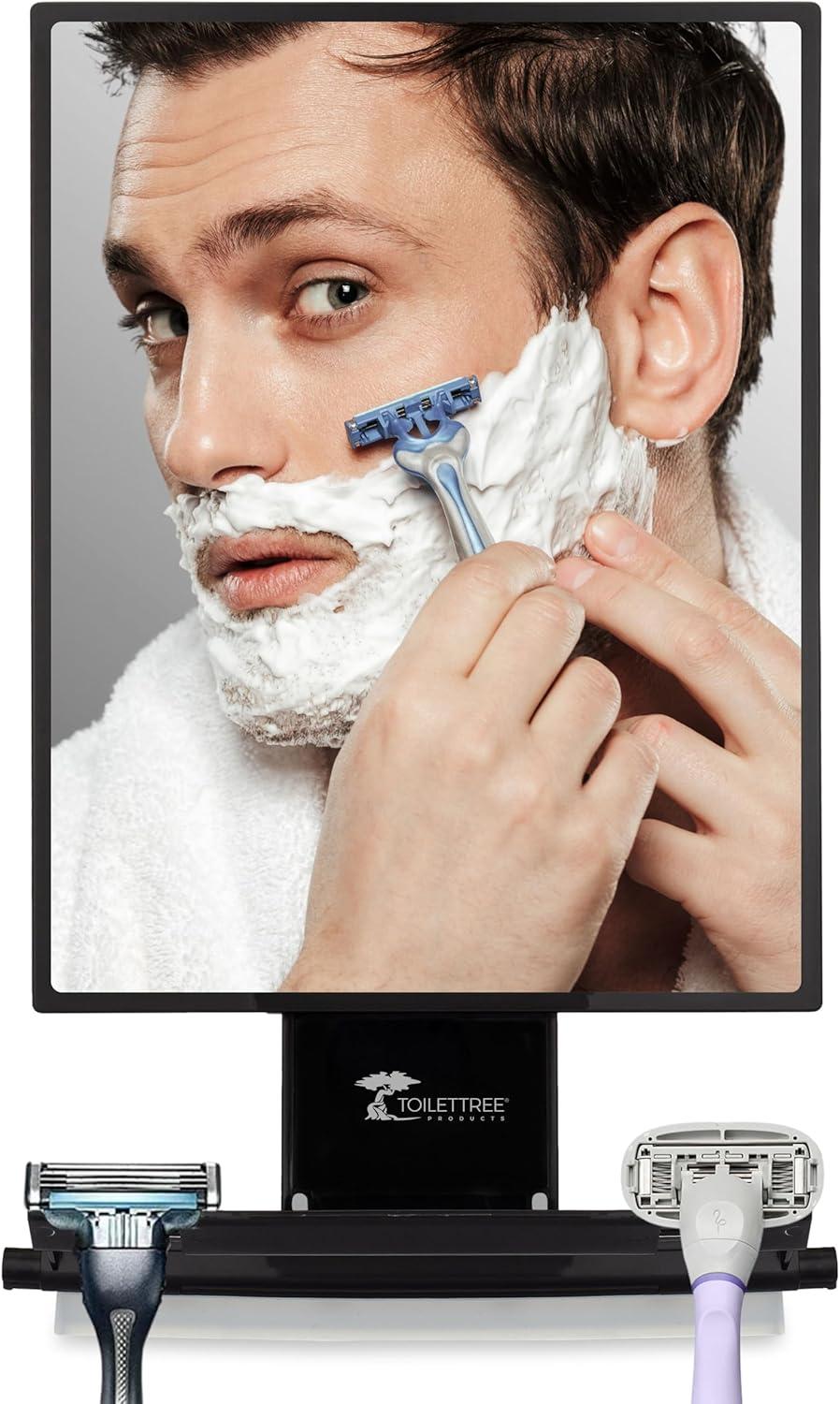 ToiletTree Products Fogless Shower Mirror with Squeegee, Adjustable Shaving Mirror