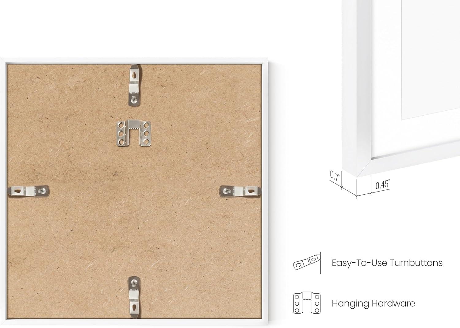 Matted Square Metal Picture Frames (Set of 3) (Set of 3)