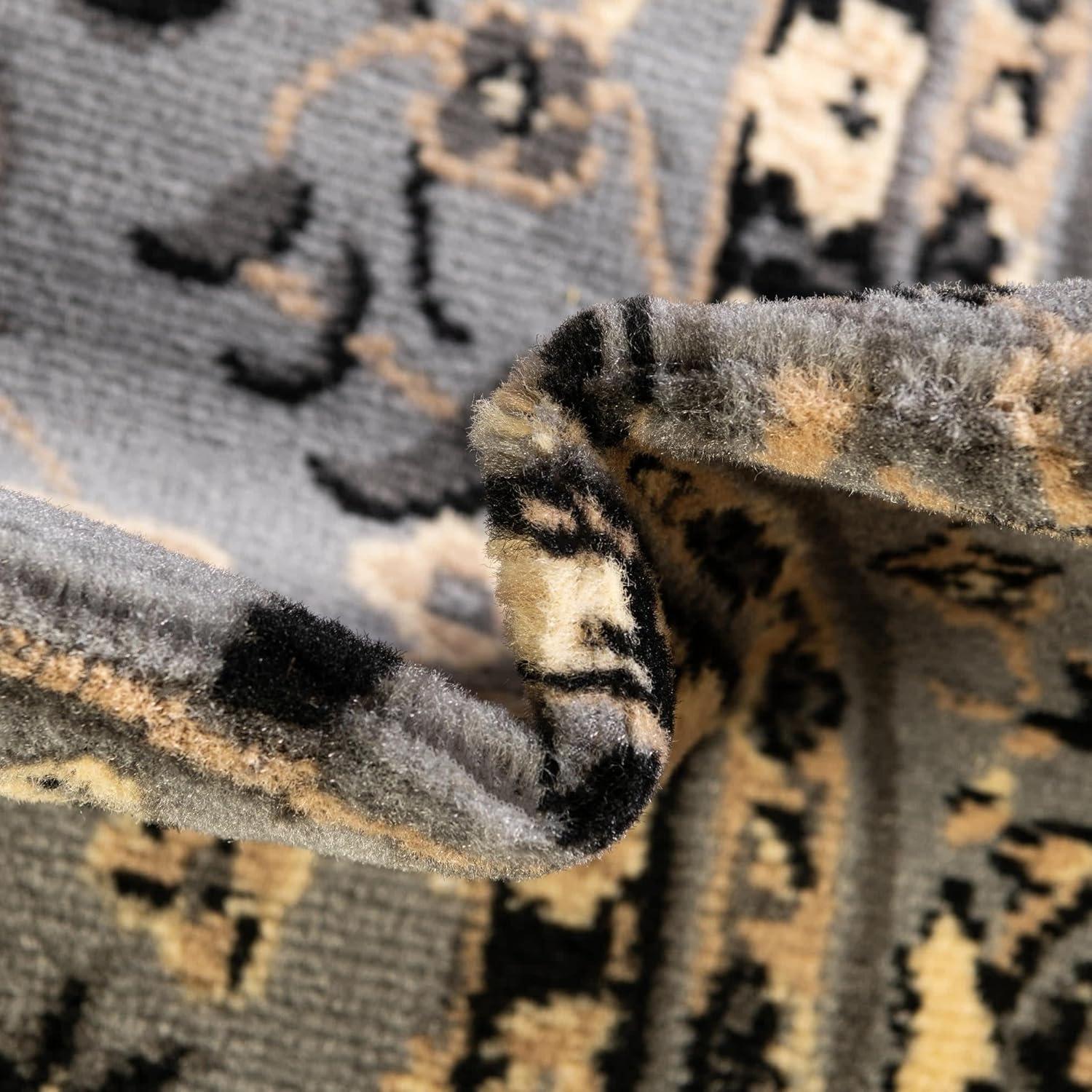 Unique Loom 4' 0 x 4' 0 Sialk Hill Washington Gray Area Rug