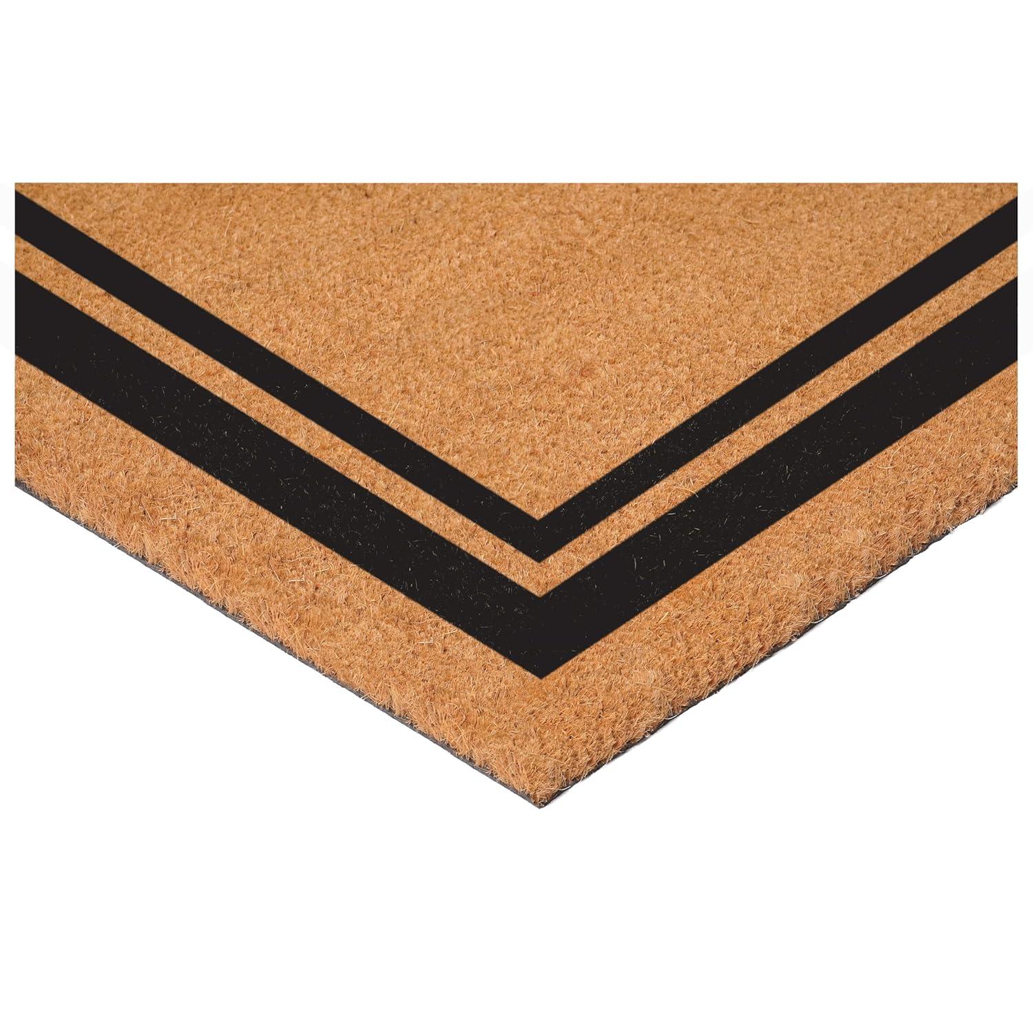 Calloway Mills Black Border 24" x 36" Monogram Outdoor Doormat (Letter A)