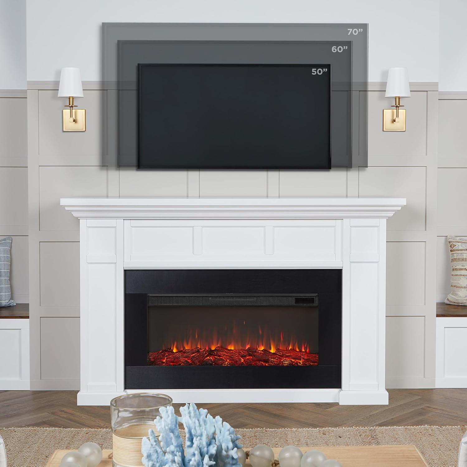 Alcott 75" Landscape Electric Fireplace by Real Flame