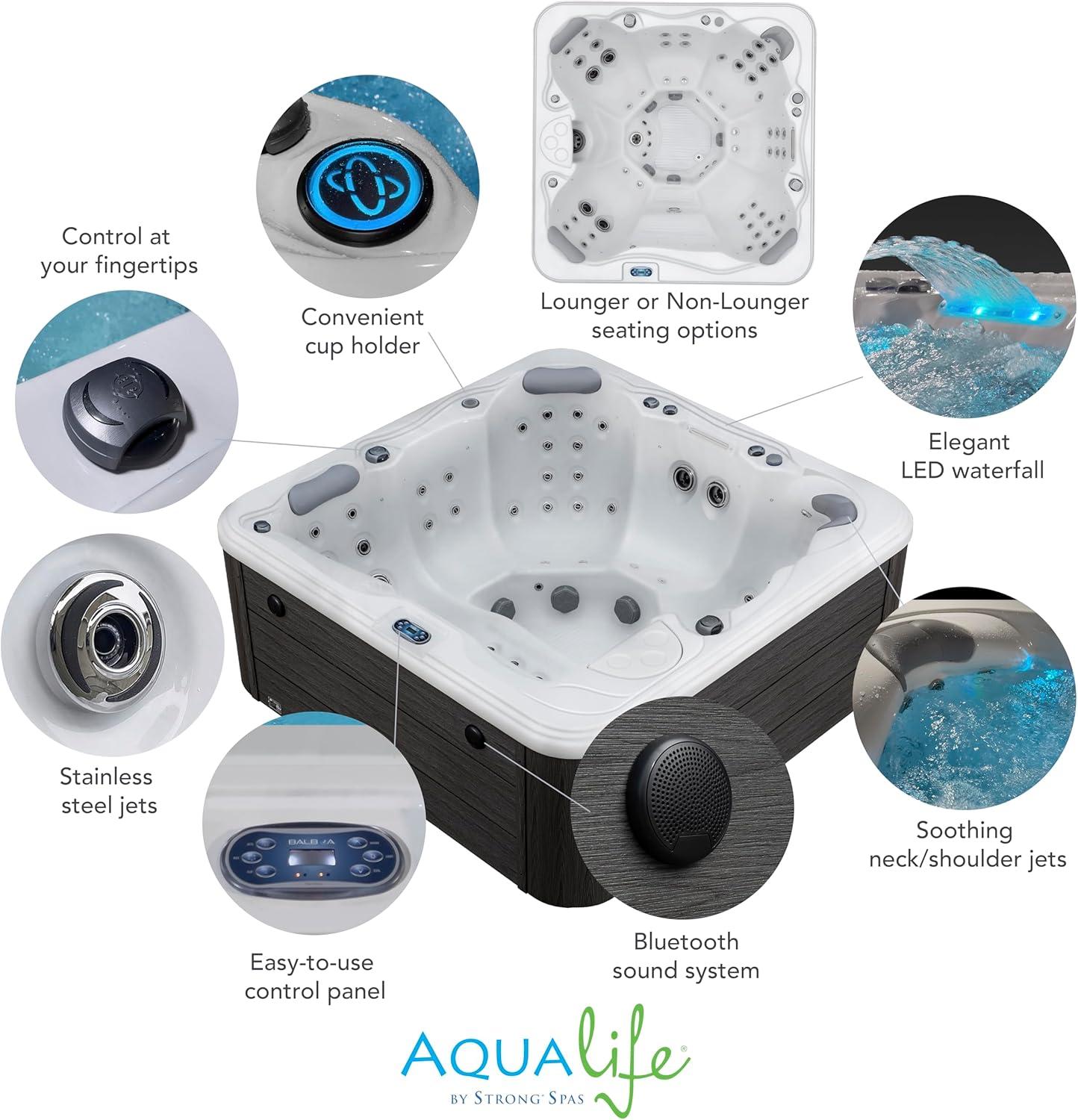 Destination 5-Person 59-Jets 80-Ports 4-Pump Lounger Spa w/Bluetooth by Aqualife by Strong Spas