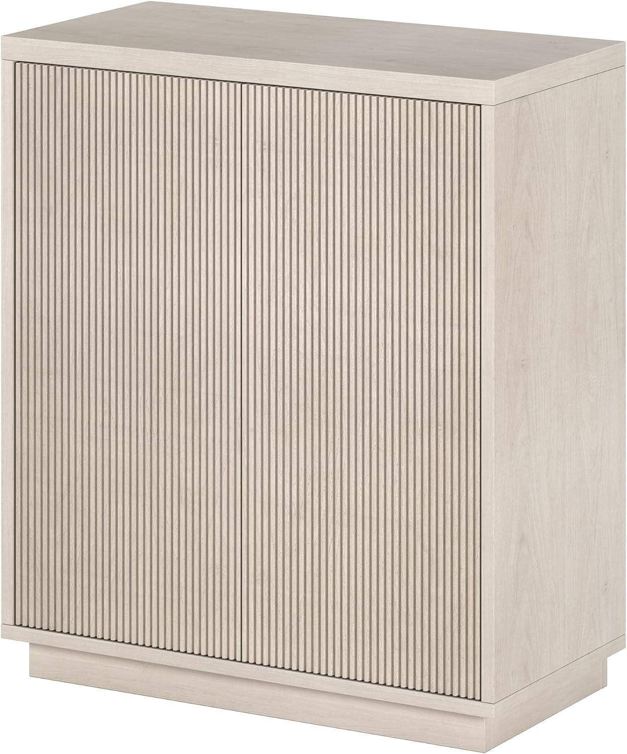 Evelyn&Zoe Modern/Contemporary 28" Wide Alder White Accent Cabinet