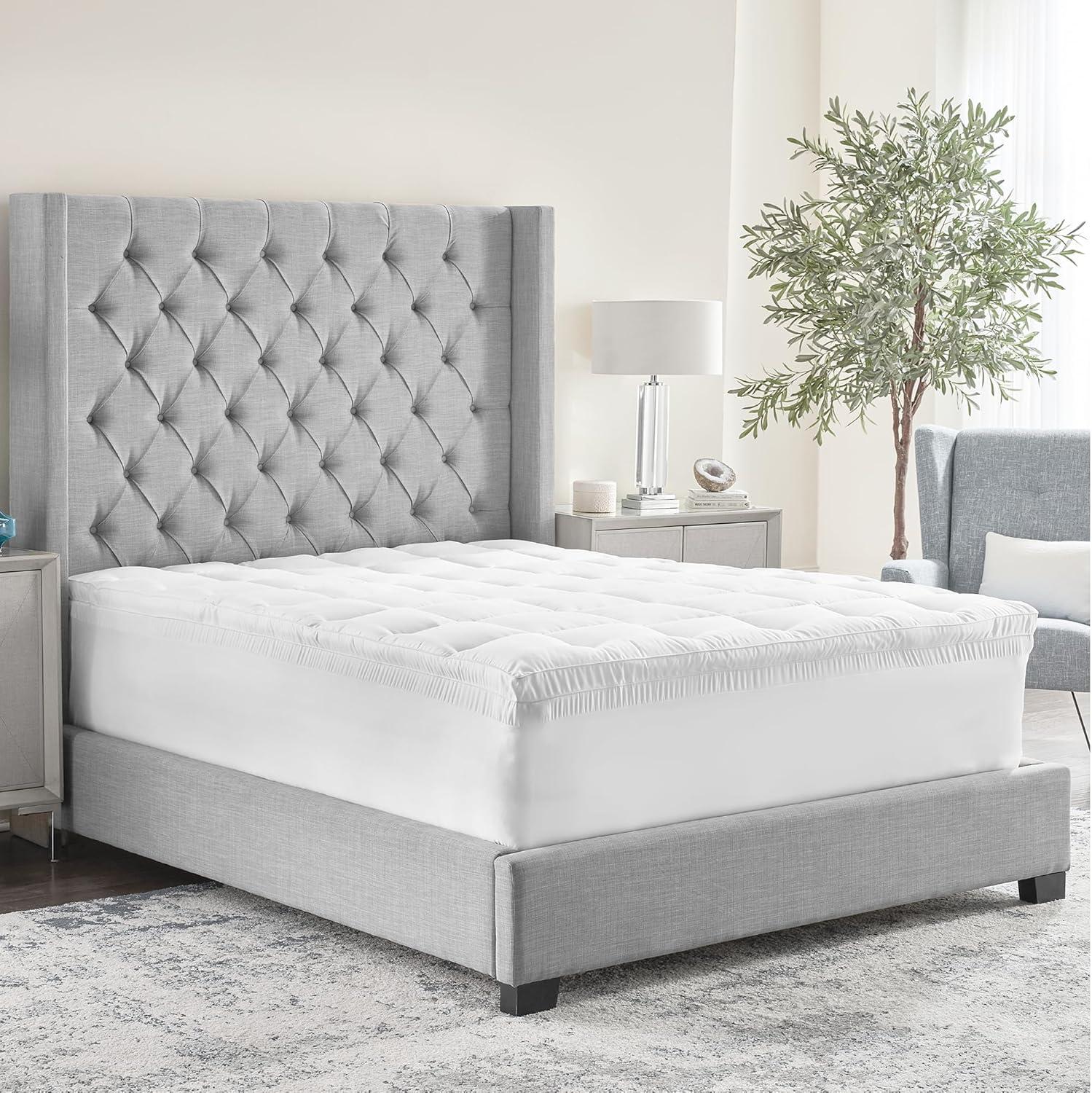 BodiPEDIC 4" Hybrid Memory Foam And Fiber Mattress Topper