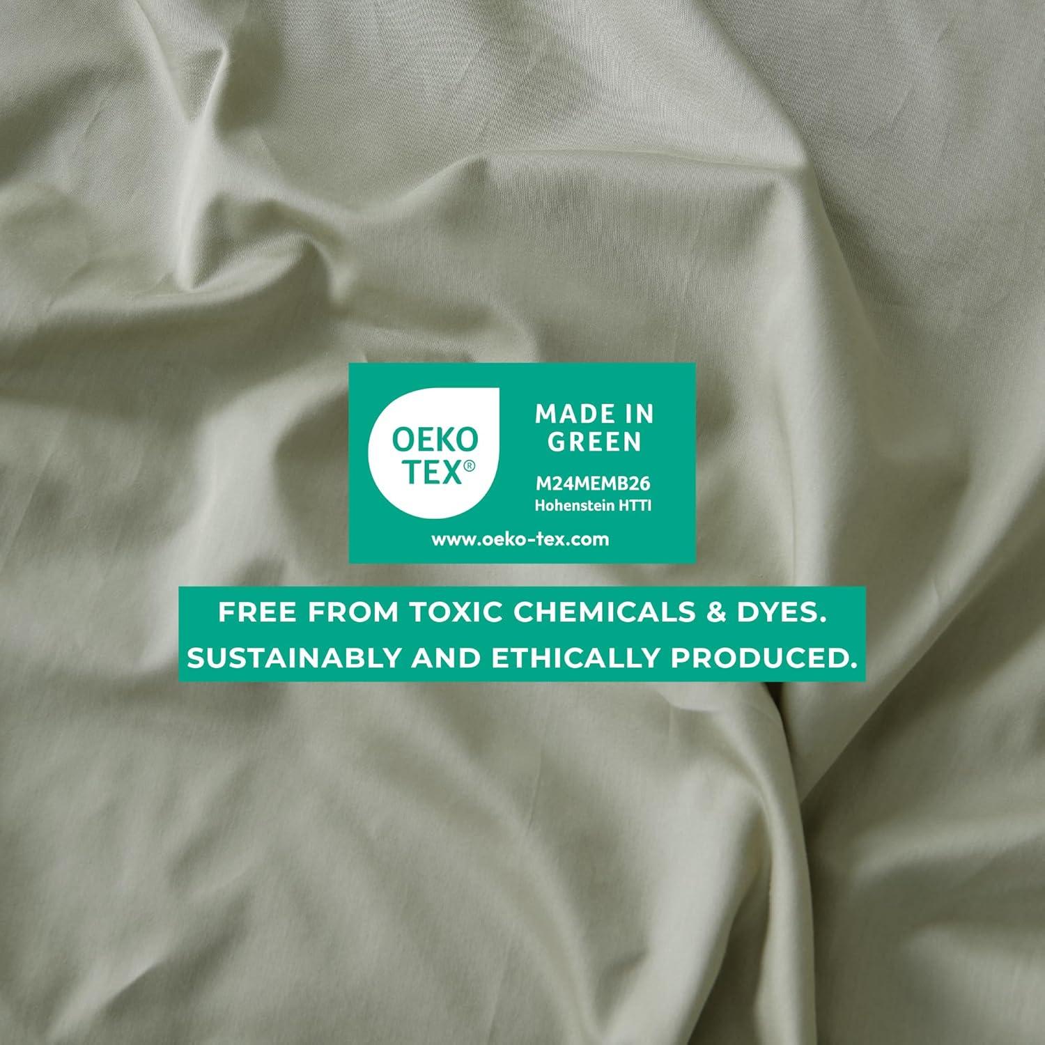 Sage Green Organic Cotton King Size Sheet Set