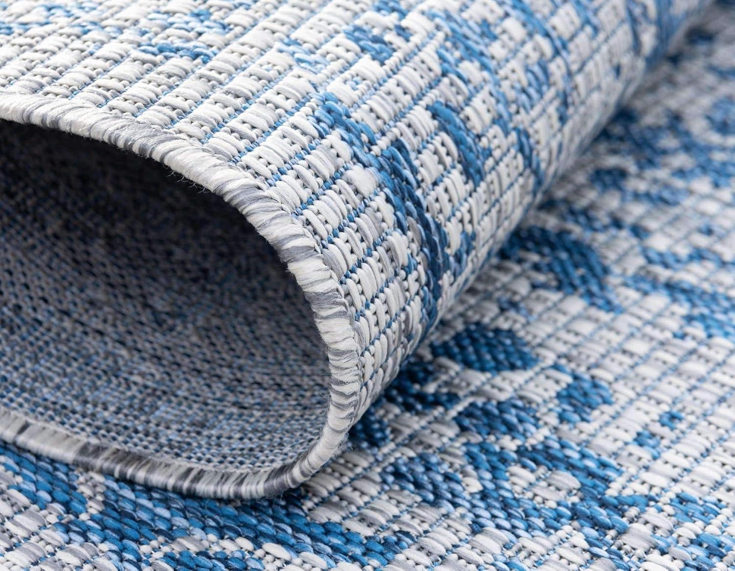 Unique Loom 3' 3 x 5' 3 Rectangle Indoor/Outdoor Traditional Blue Area Rug