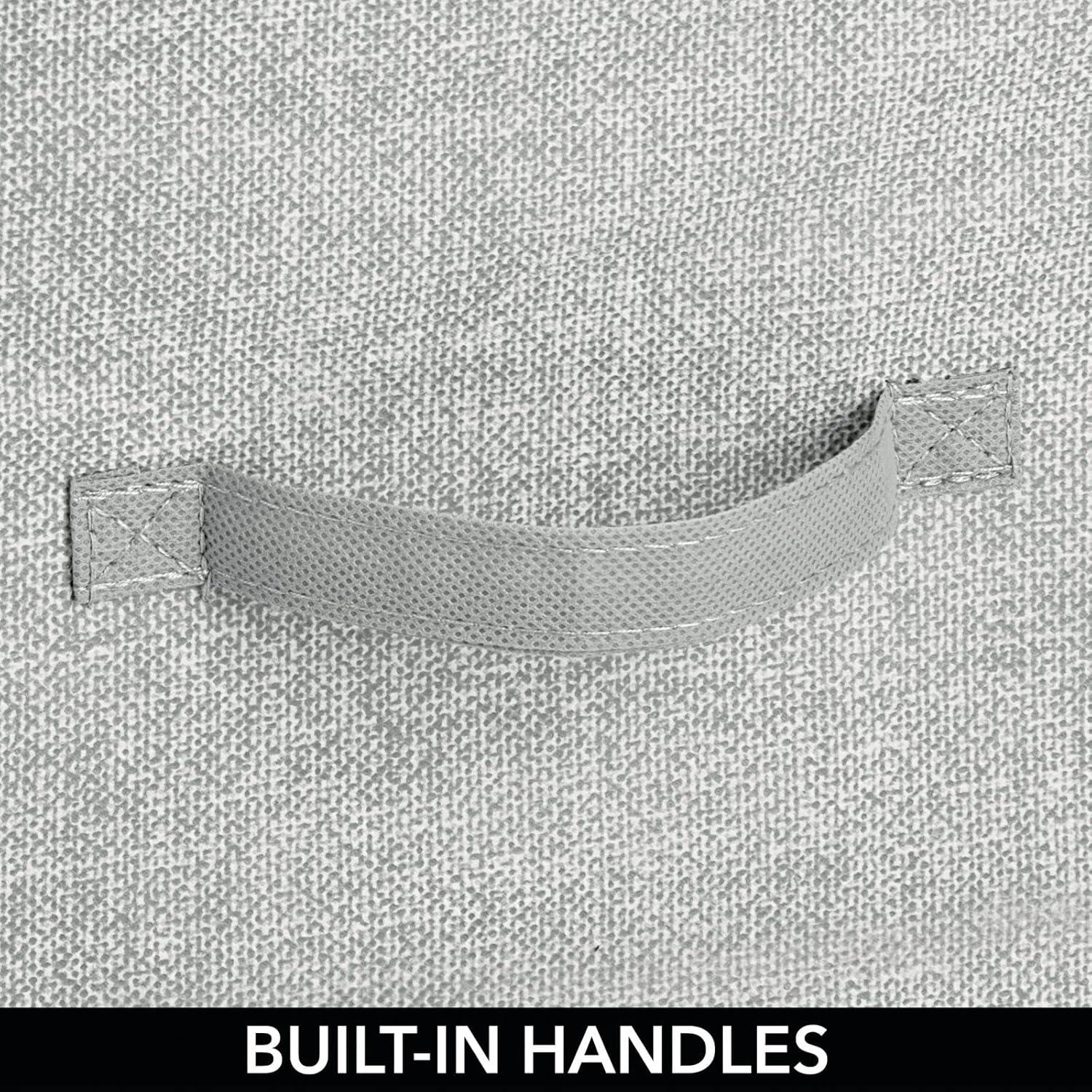 mDesign Tall Dresser Storage Tower Stand with 4 Removable Fabric Drawers - Gray