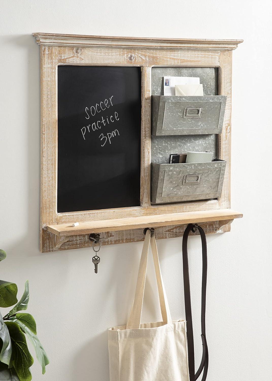 Kate and Laurel Solid Wood Wall Organizer