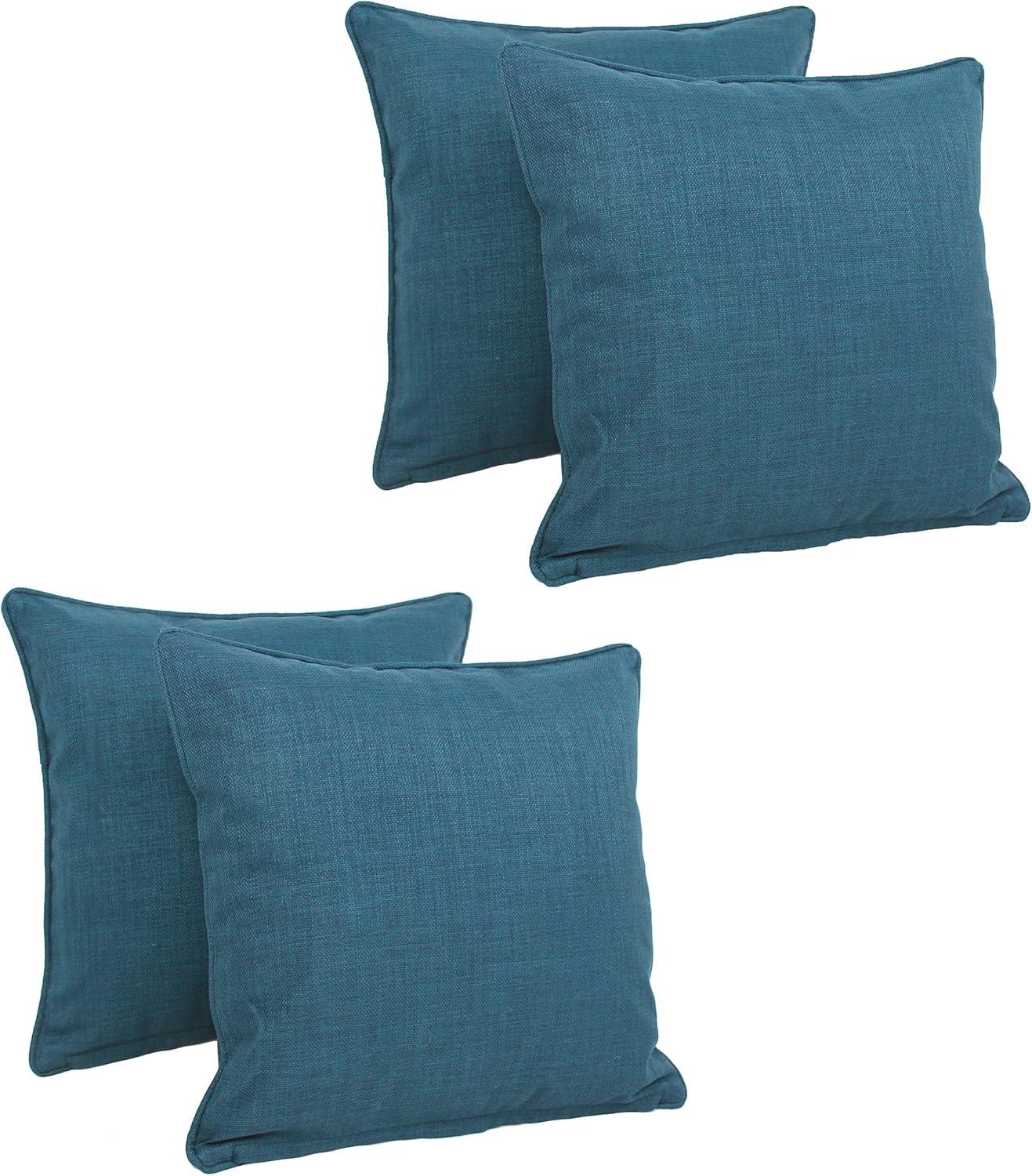 Blazing Needles Indoor/Outdoor Reversible Throw Pillow (Set of 4)