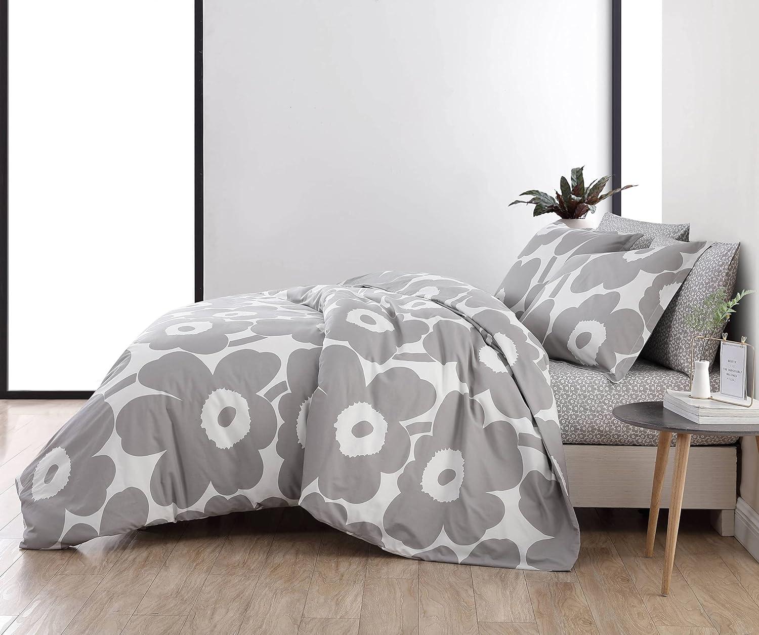 Marimekko Unikko Cotton Blue Comforter Set