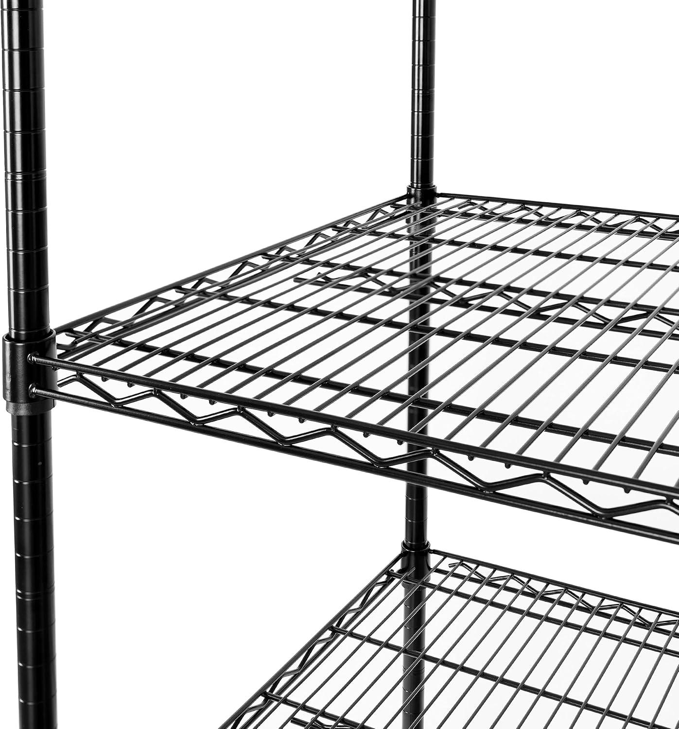 UltraDurable 24" D 5-Tier NSF-Certified Steel Shelving with Wheels