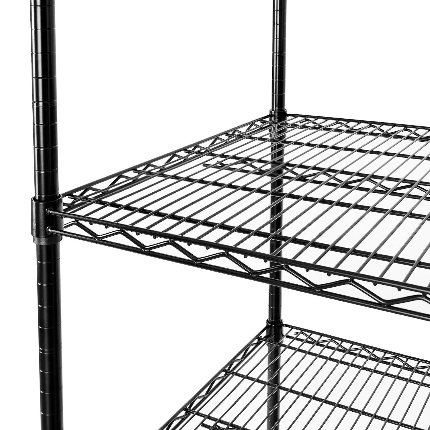 UltraDurable 24" D 5-Tier NSF-Certified Steel Shelving with Wheels
