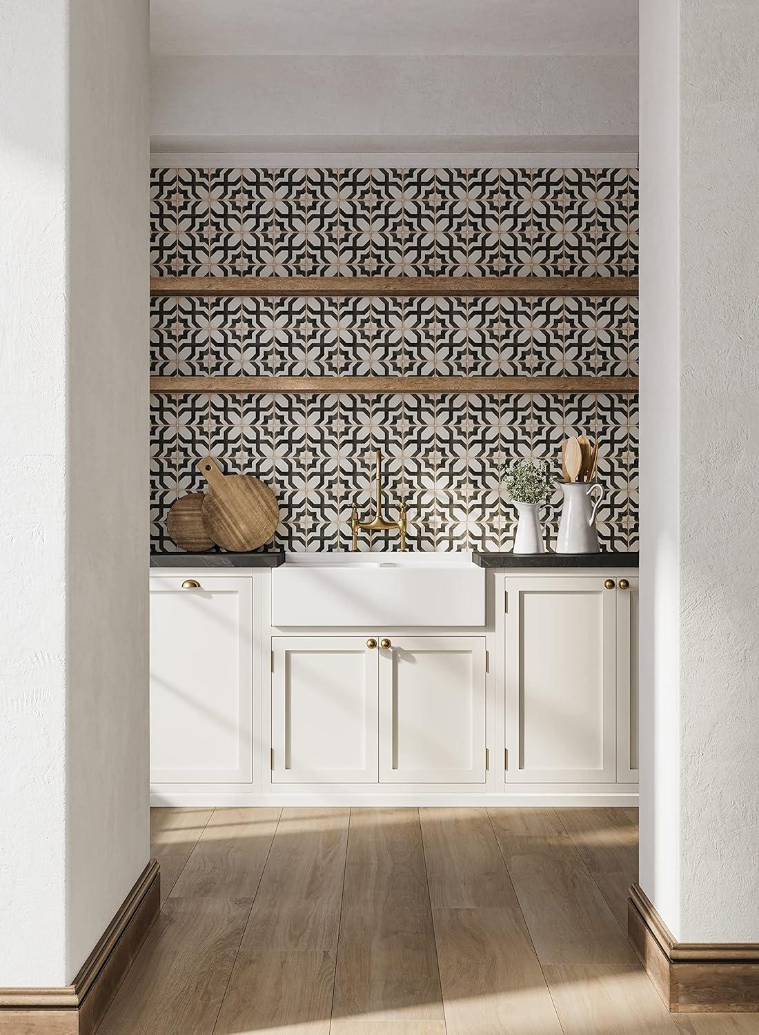 Casablanca 5" x 5" Ceramic Patterned Floor Use Tile