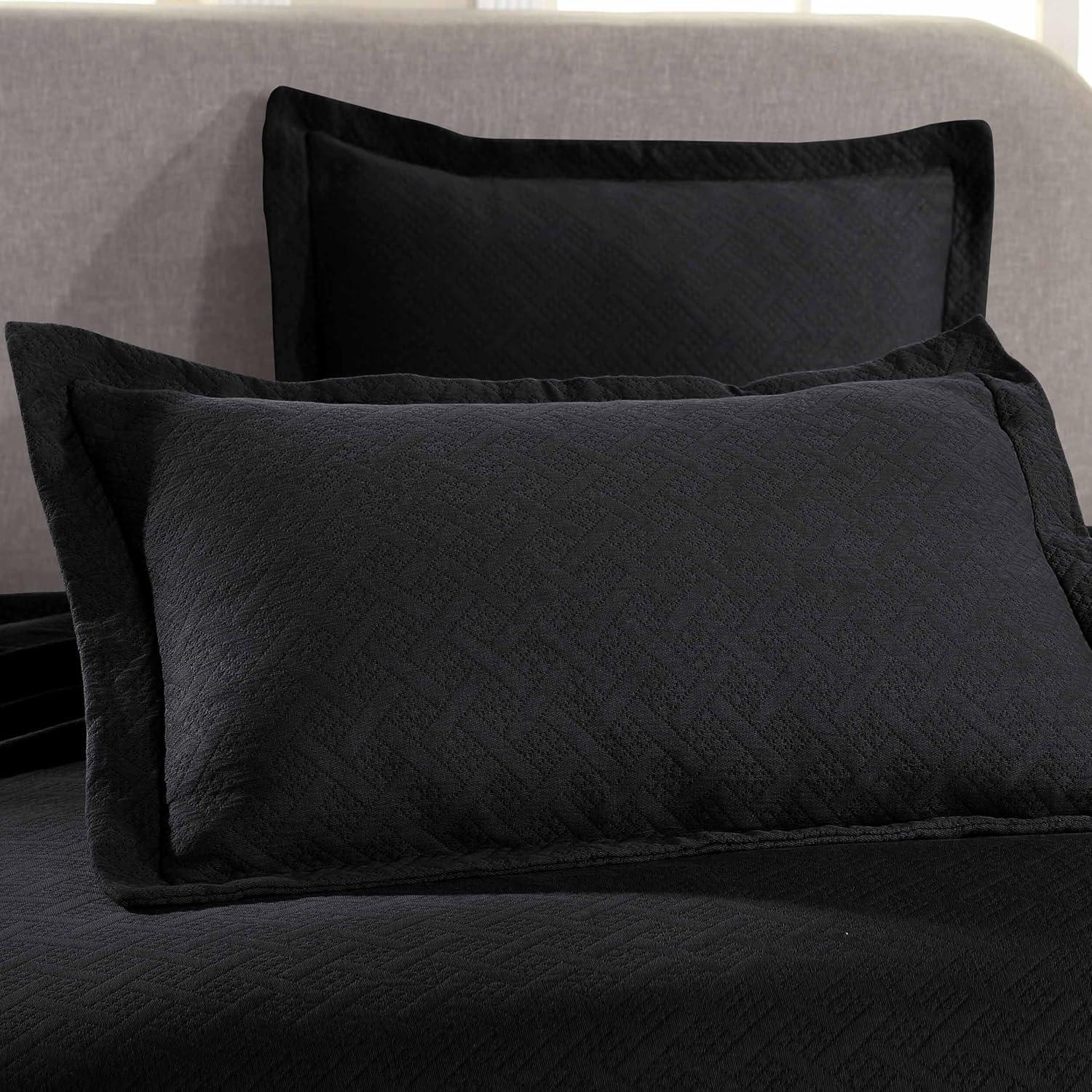 Superior Superior Cotton All Season Basketweave Medium Weight Bedspread Set with Shams