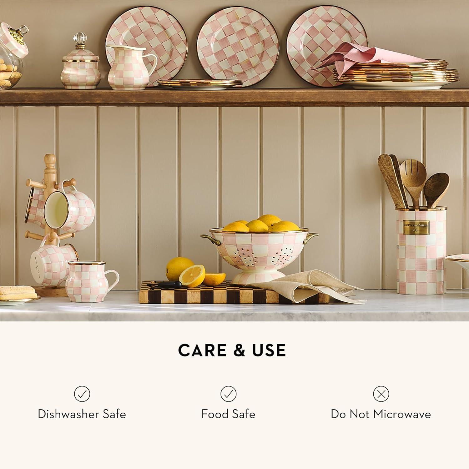 MacKenzie-Childs Rosy Check Colander