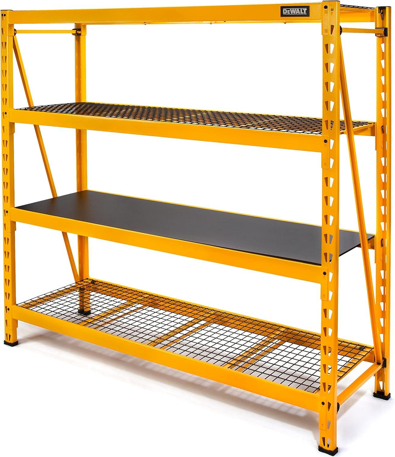 DeWalt 6-Foot Yellow Industrial 4-Shelf Storage Rack