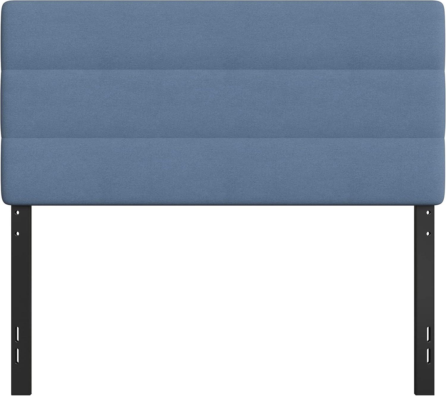Flash Furniture Paxton Full Channel Stitched Fabric Upholstered Headboard, Adjustable Height from  44.5" to 57.25" - Blue