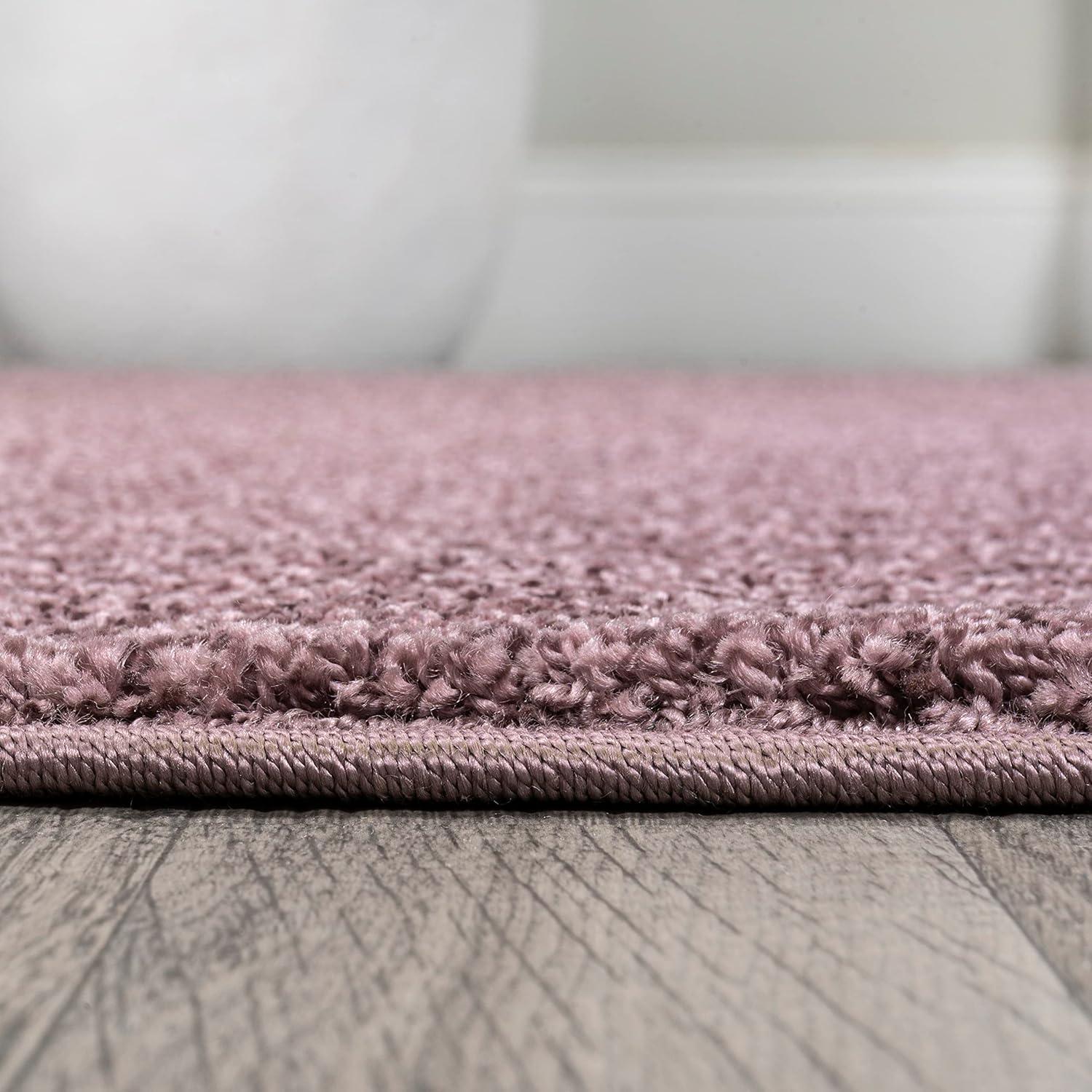 8'x10' Haze Solid Low-Pile, Light Purple - JONATHAN Y